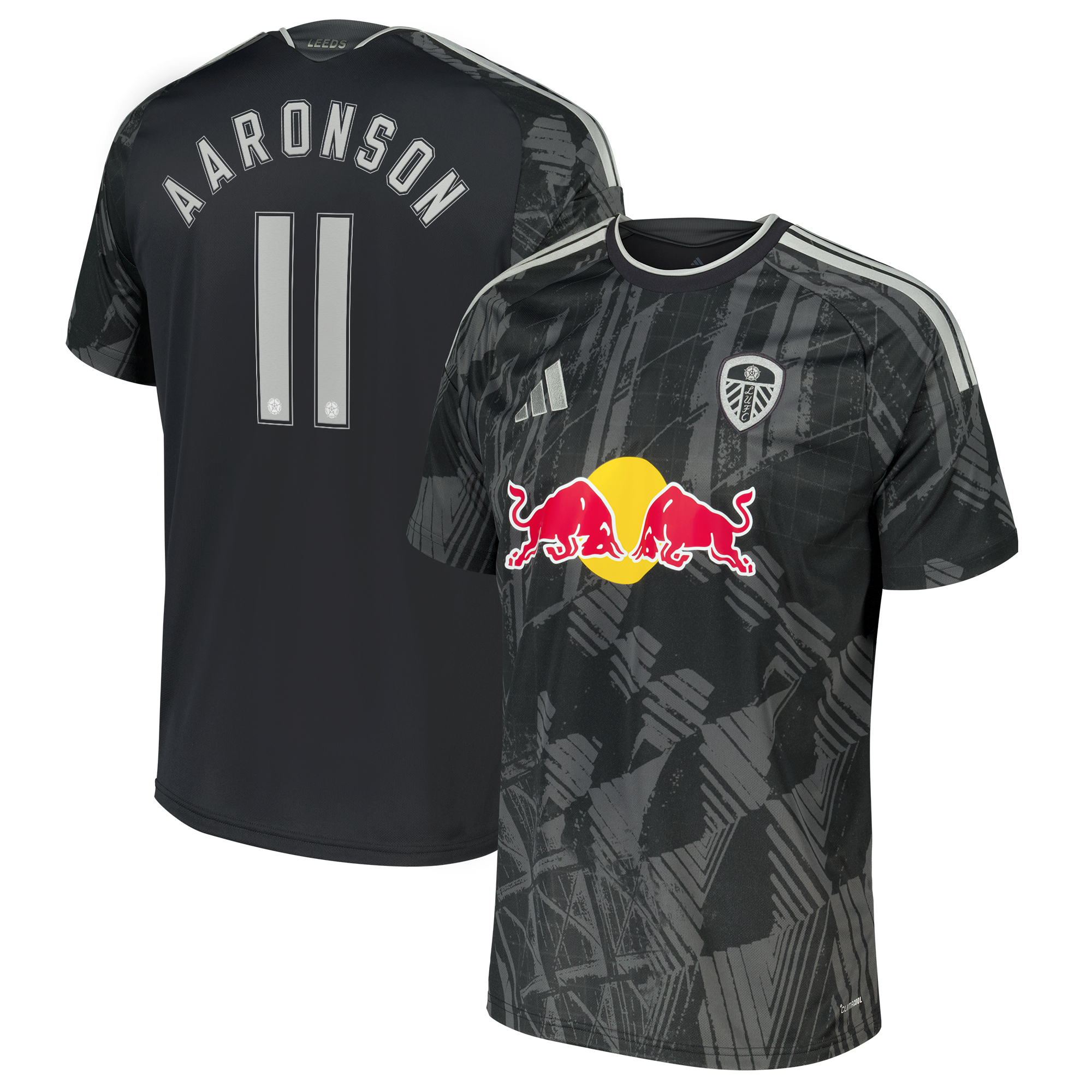 Leeds United adidas Third Shirt 2026-27 with Aaronson 11 Cup printing