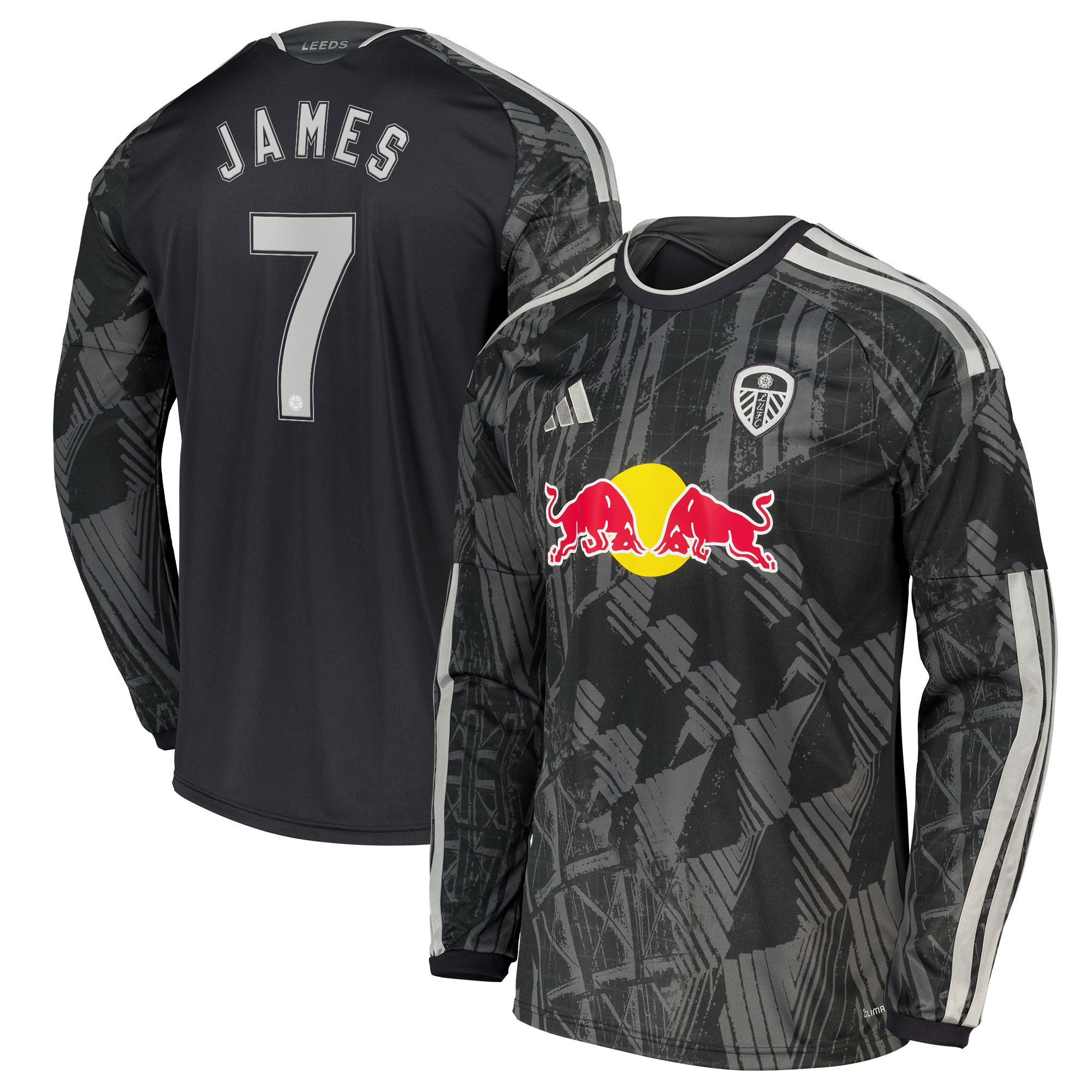 Leeds United adidas Third Shirt 2026-27 - Long Sleeve with James 7 Cup printing