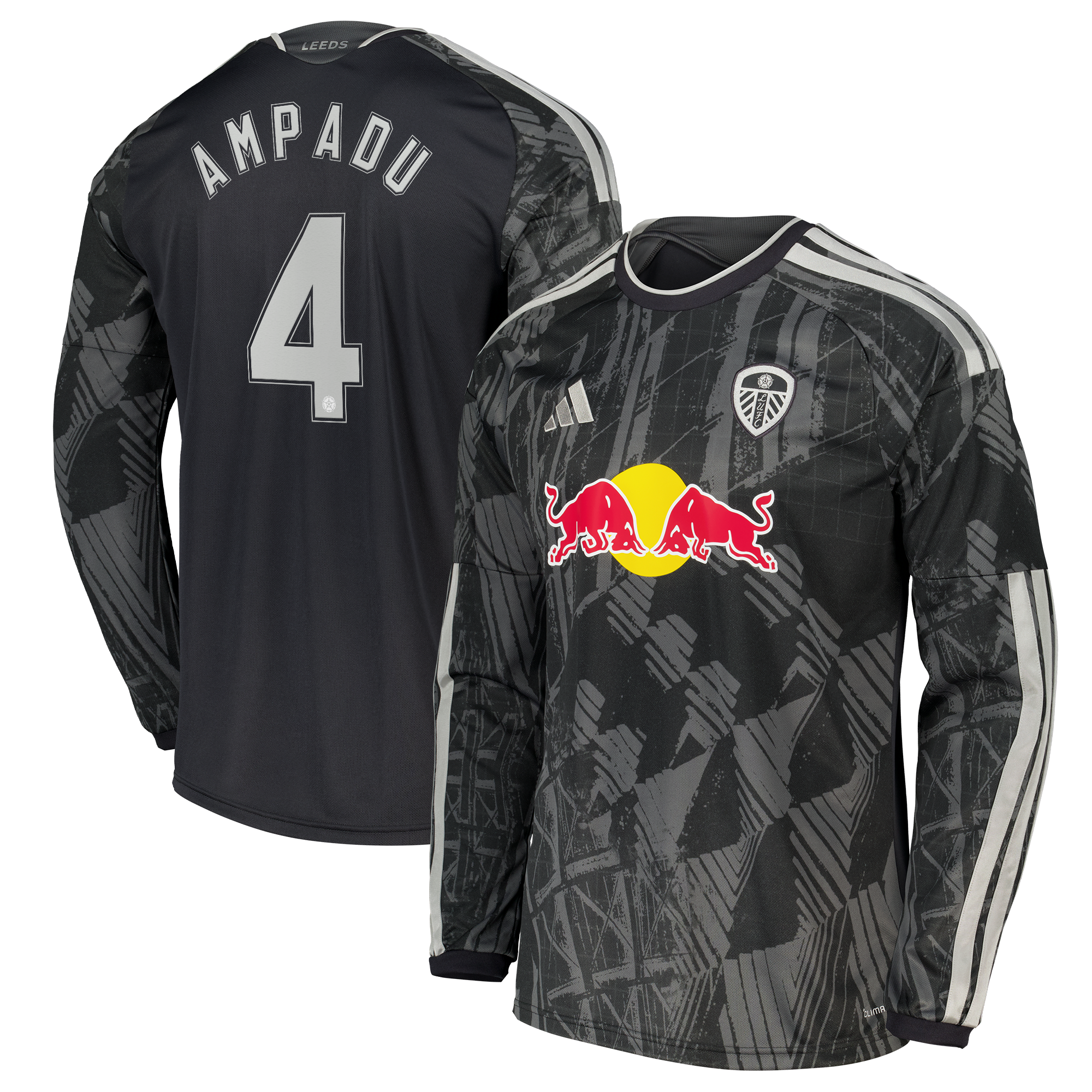Leeds United adidas Third Shirt 2026-27 - Long Sleeve with Ampadu 4 Cup printing