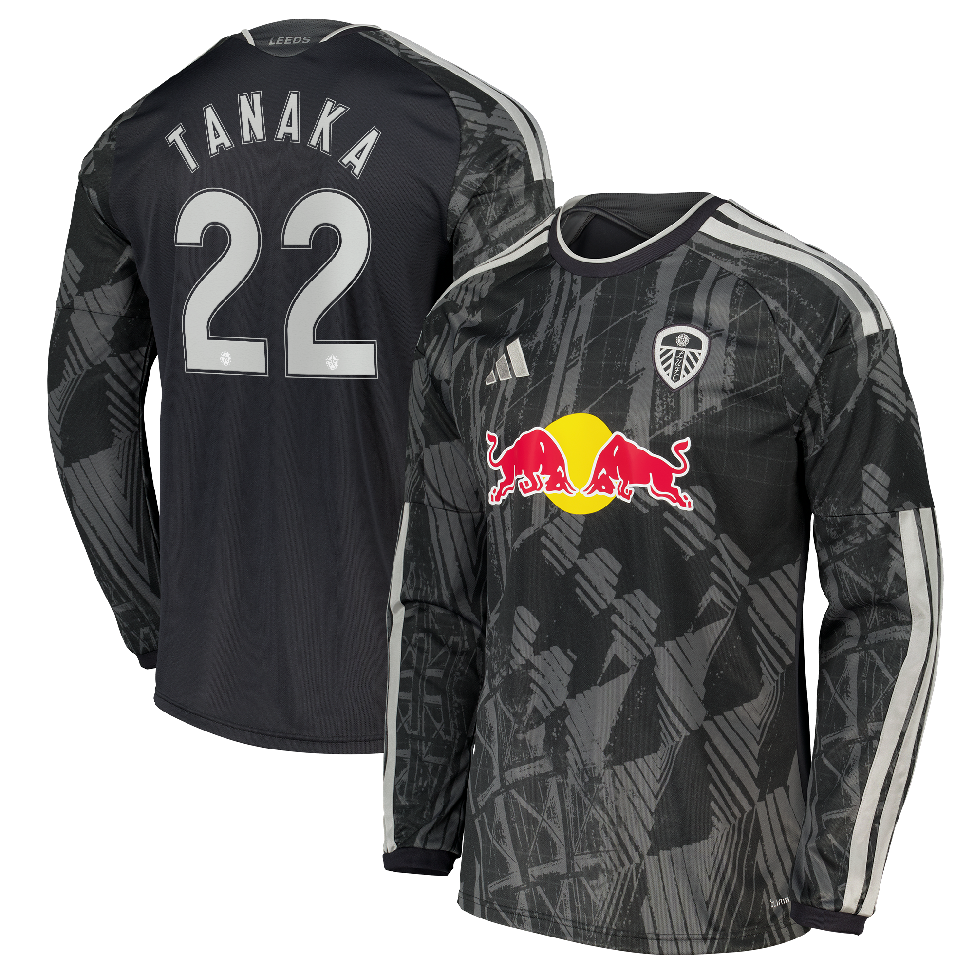 Leeds United adidas Third Shirt 2026-27 - Long Sleeve with Tanaka 22 Cup printing