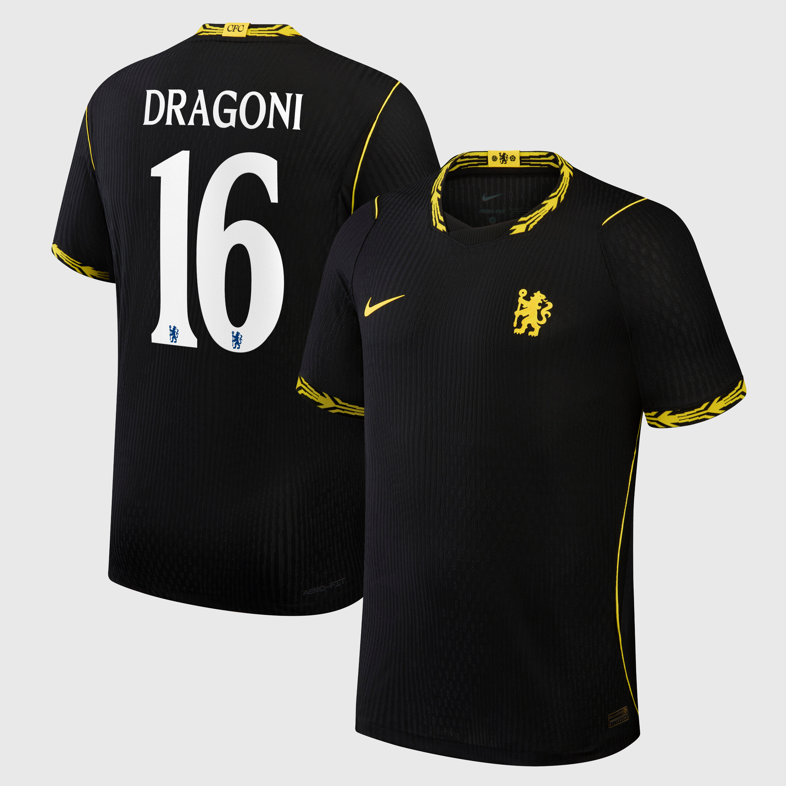 Chelsea Cup Nike Away Aero-FIT Match Shirt 2026-27 with Dragoni 16 printing, , rebel_hi-res