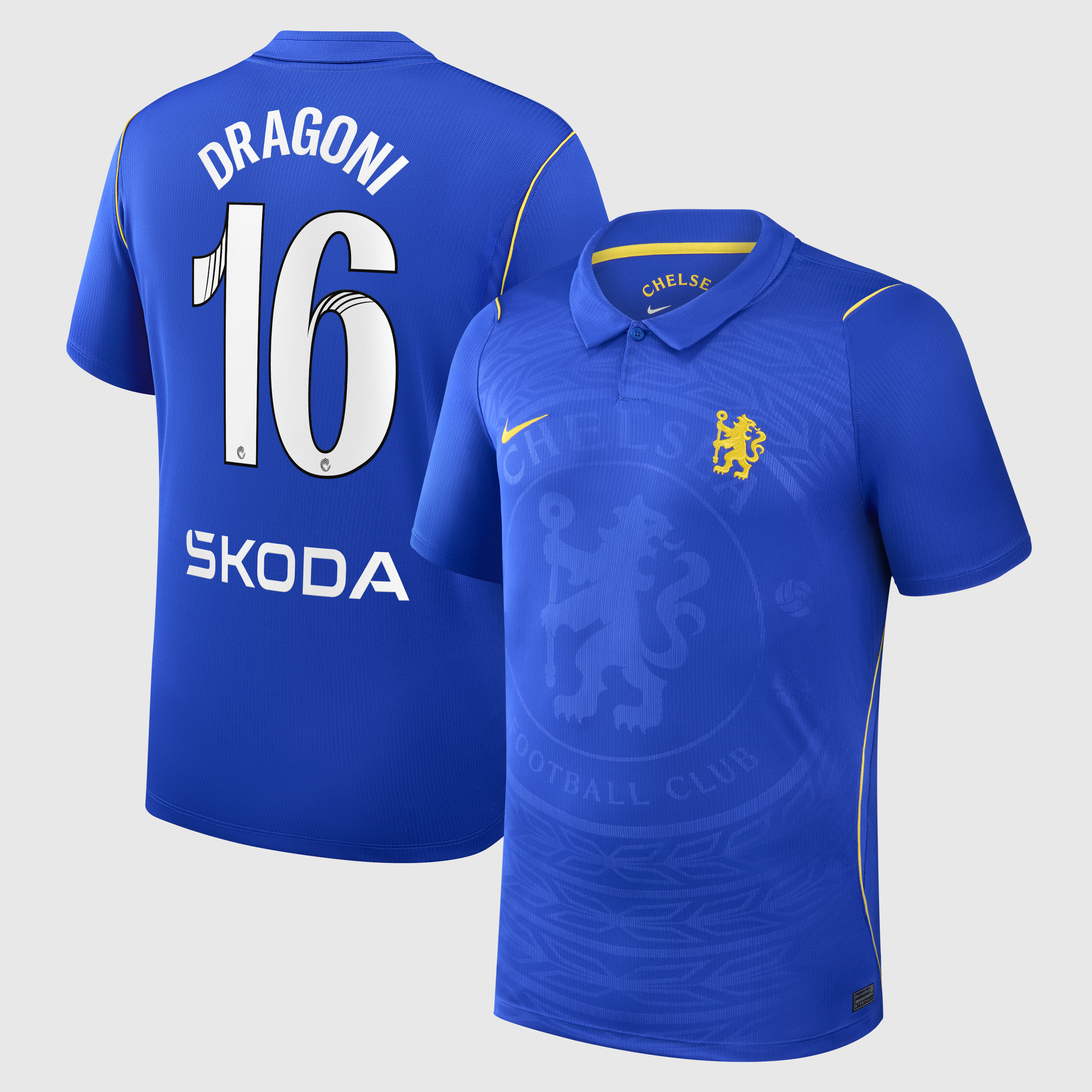 Chelsea WSL Nike Home Stadium Shirt 2026-27 with Dragoni 16 printing, , rebel_hi-res
