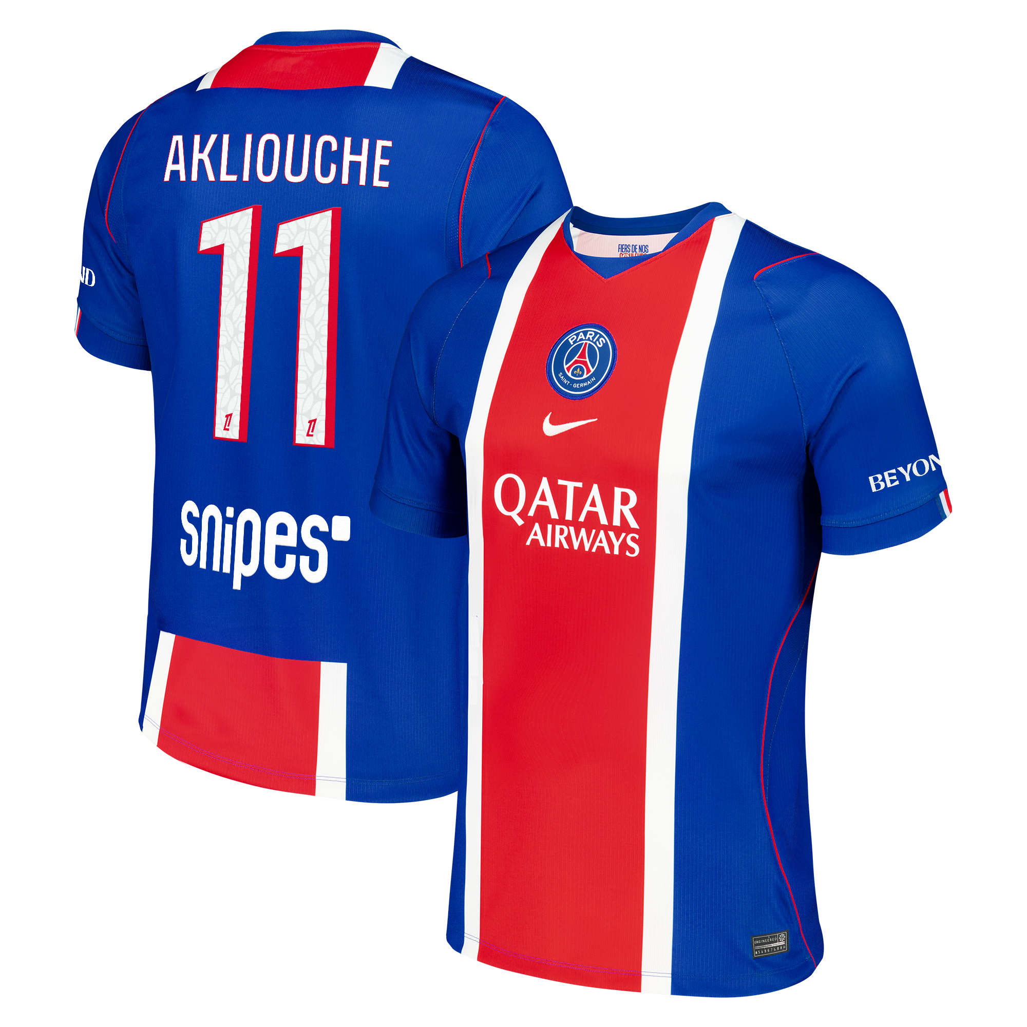PSG Nike Home Stadium Shirt 2026-27 with Akliouche 11 printing, , rebel_hi-res