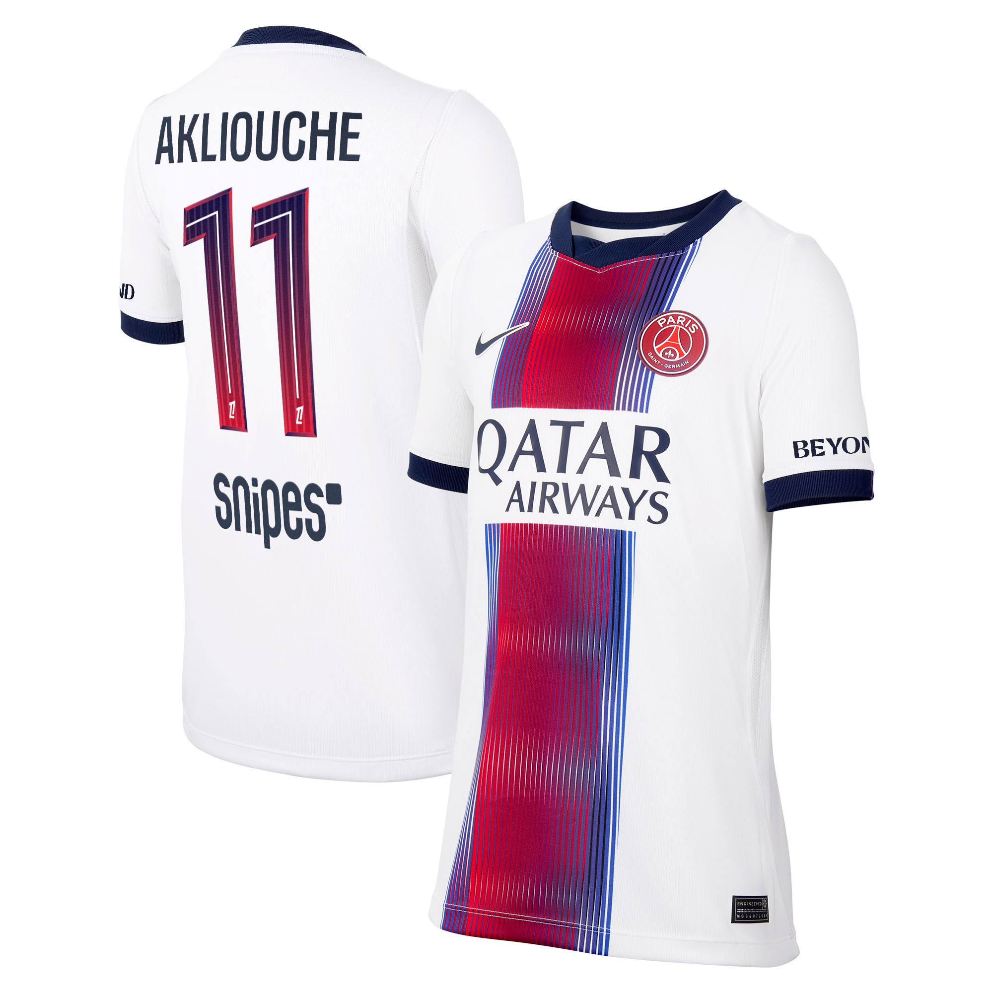 PSG Nike Away Stadium Shirt 2026-27 - Kids with Akliouche 11 printing, , rebel_hi-res