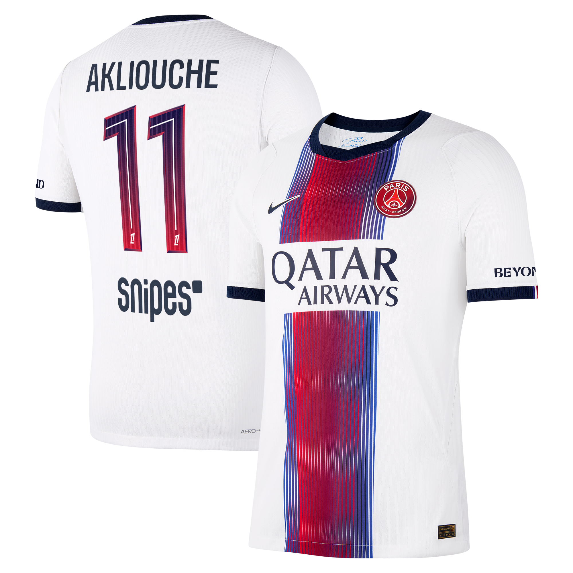 PSG Nike Aero-FIT Away Match Shirt 2026-27 with Akliouche 11 printing, , rebel_hi-res