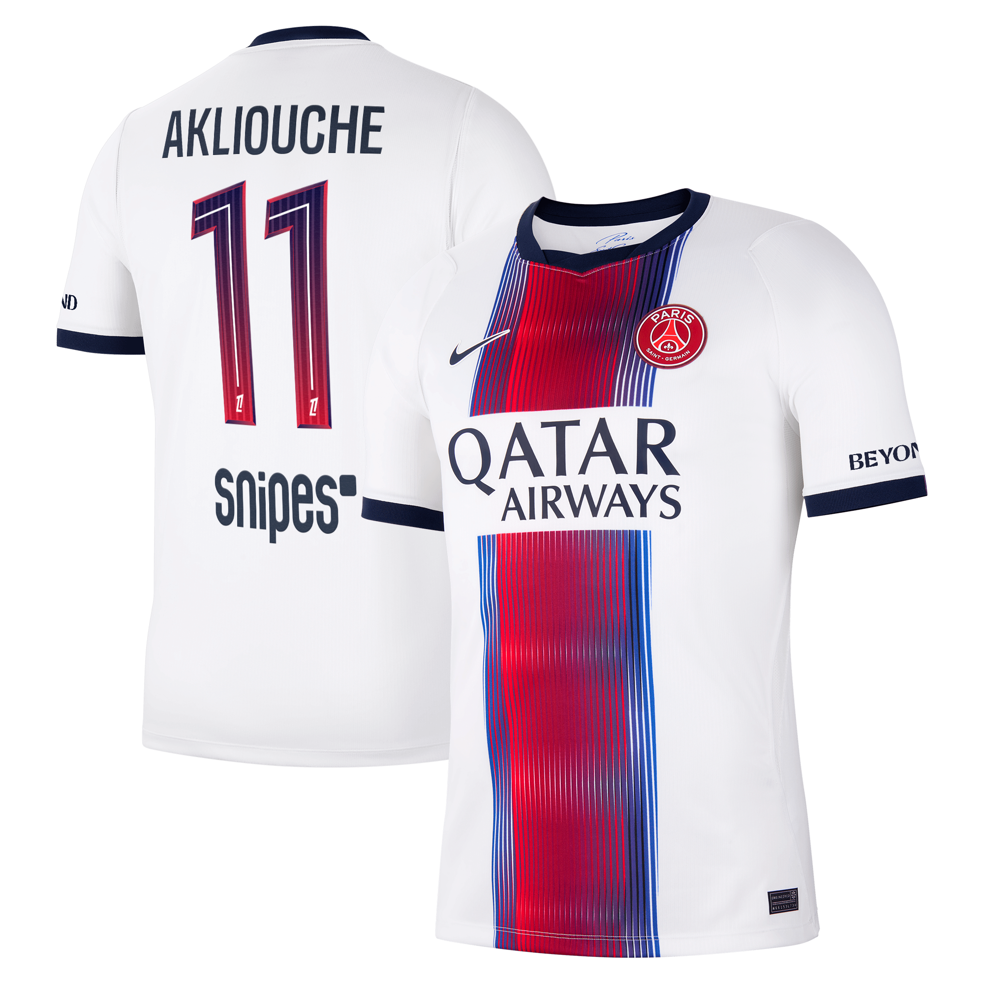 PSG Nike Away Stadium Shirt 2026-27 with Akliouche 11 printing, , rebel_hi-res