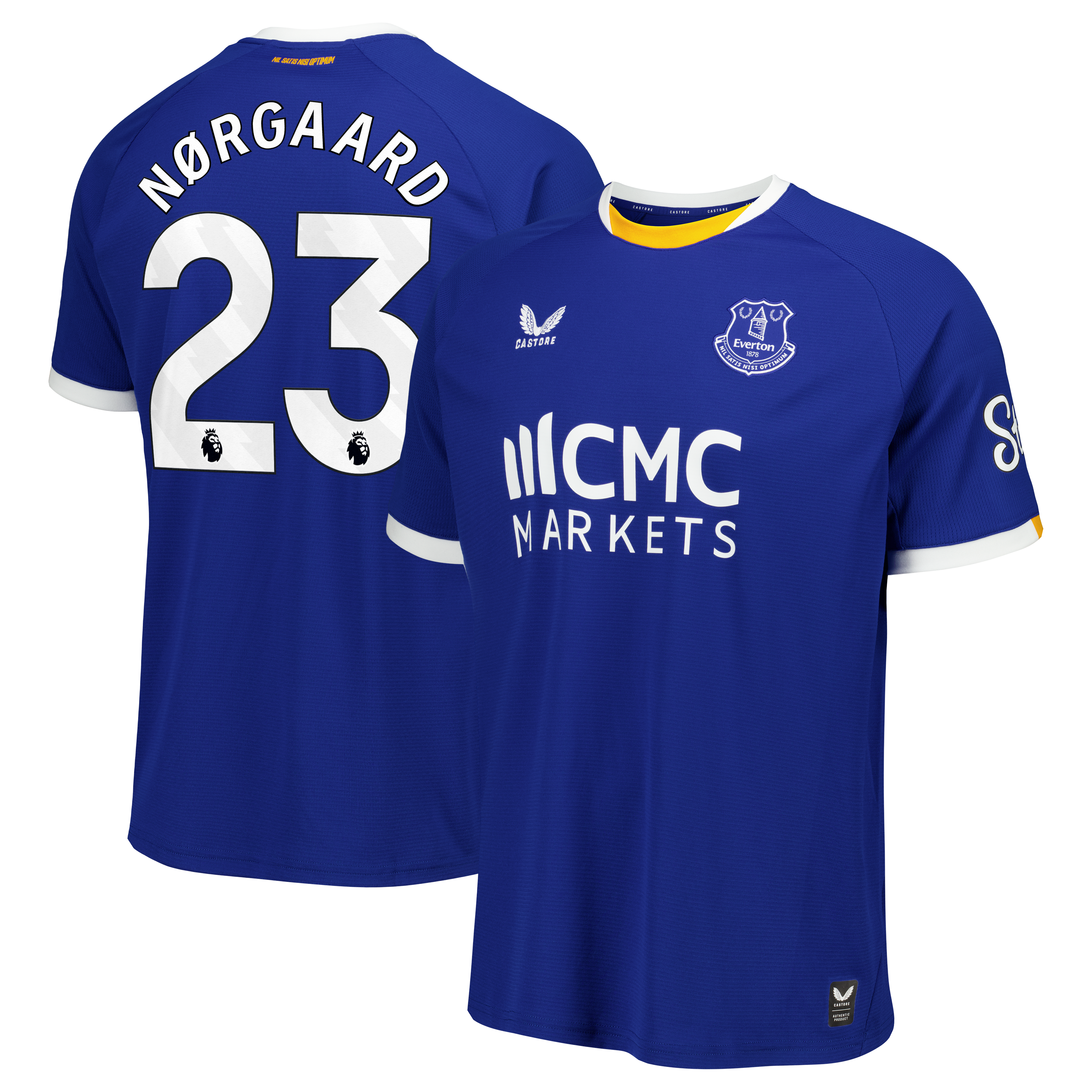 Everton Castore Home Replica Shirt 2026-27 with Nørgaard 23 printing