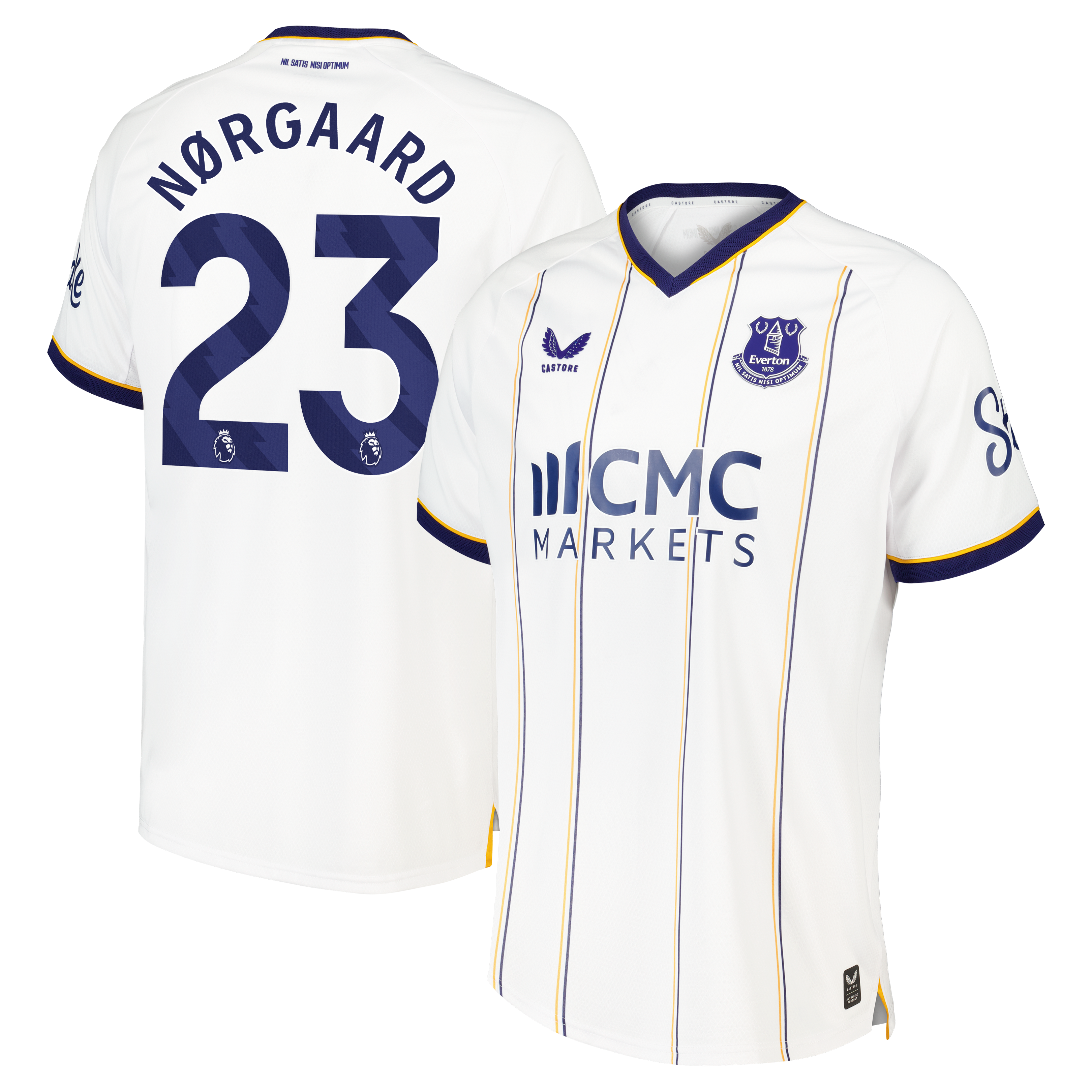 Everton Castore Away Pro Shirt 2026-27 with Nørgaard 23 printing