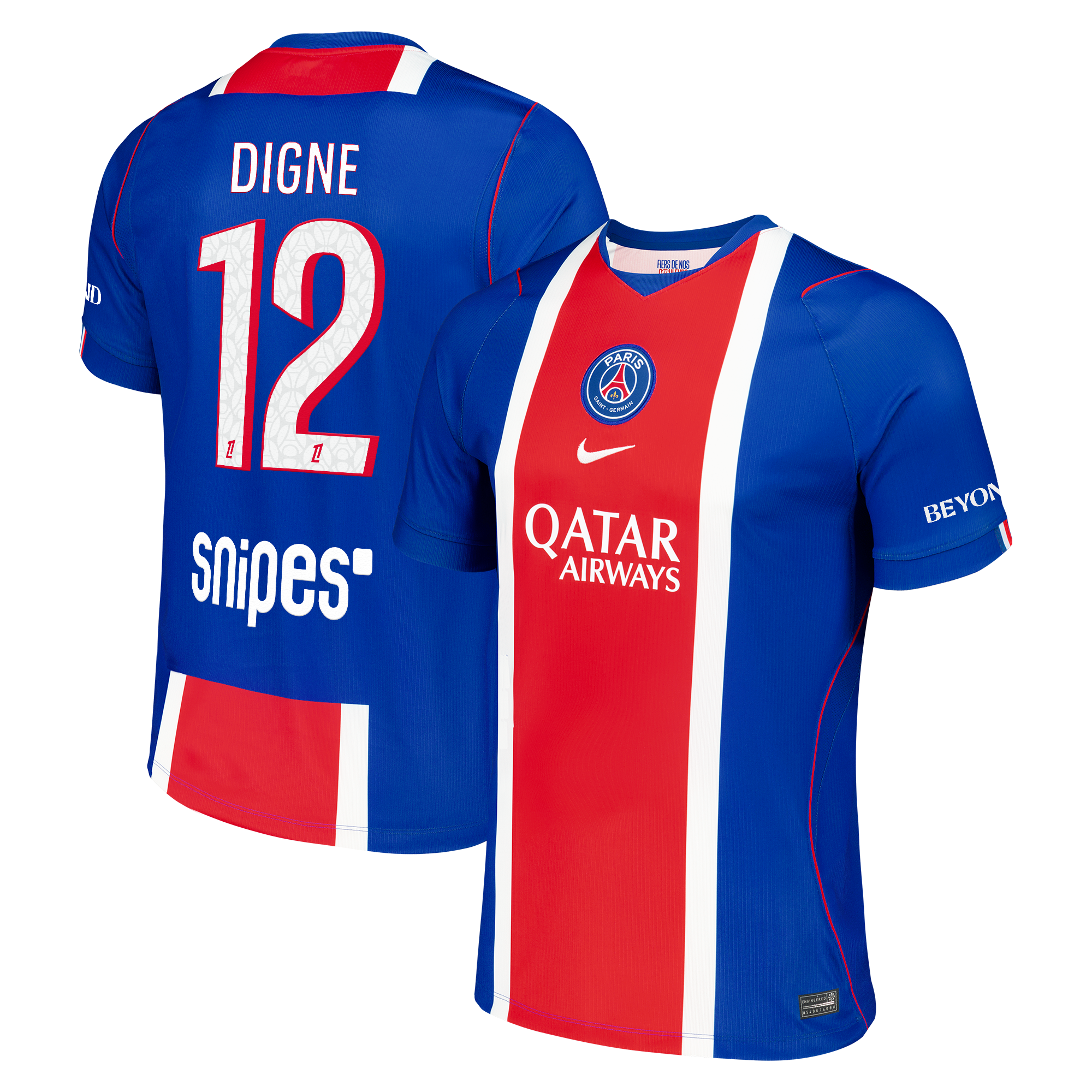 PSG Nike Home Stadium Shirt 2026-27 with Digne 12 printing