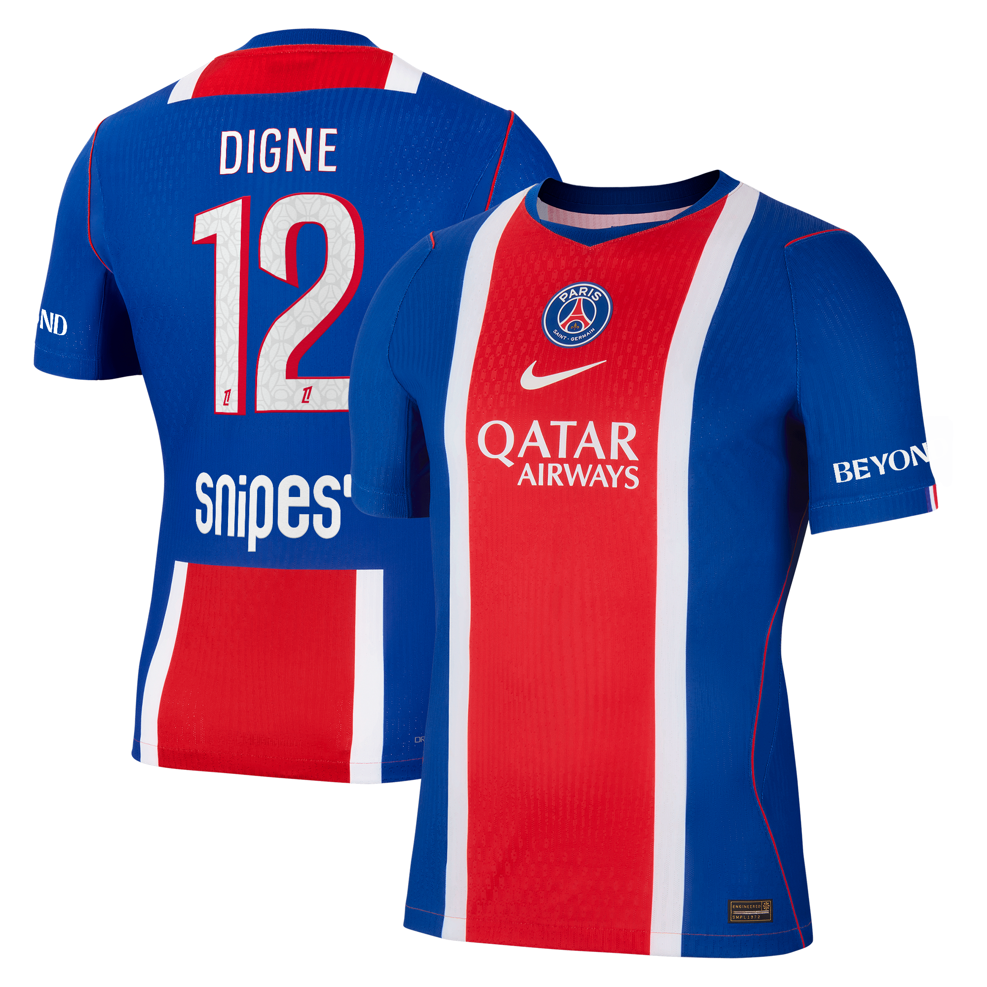PSG Nike Home Aero-FIT Match Shirt 2026-27 with Digne 12 printing
