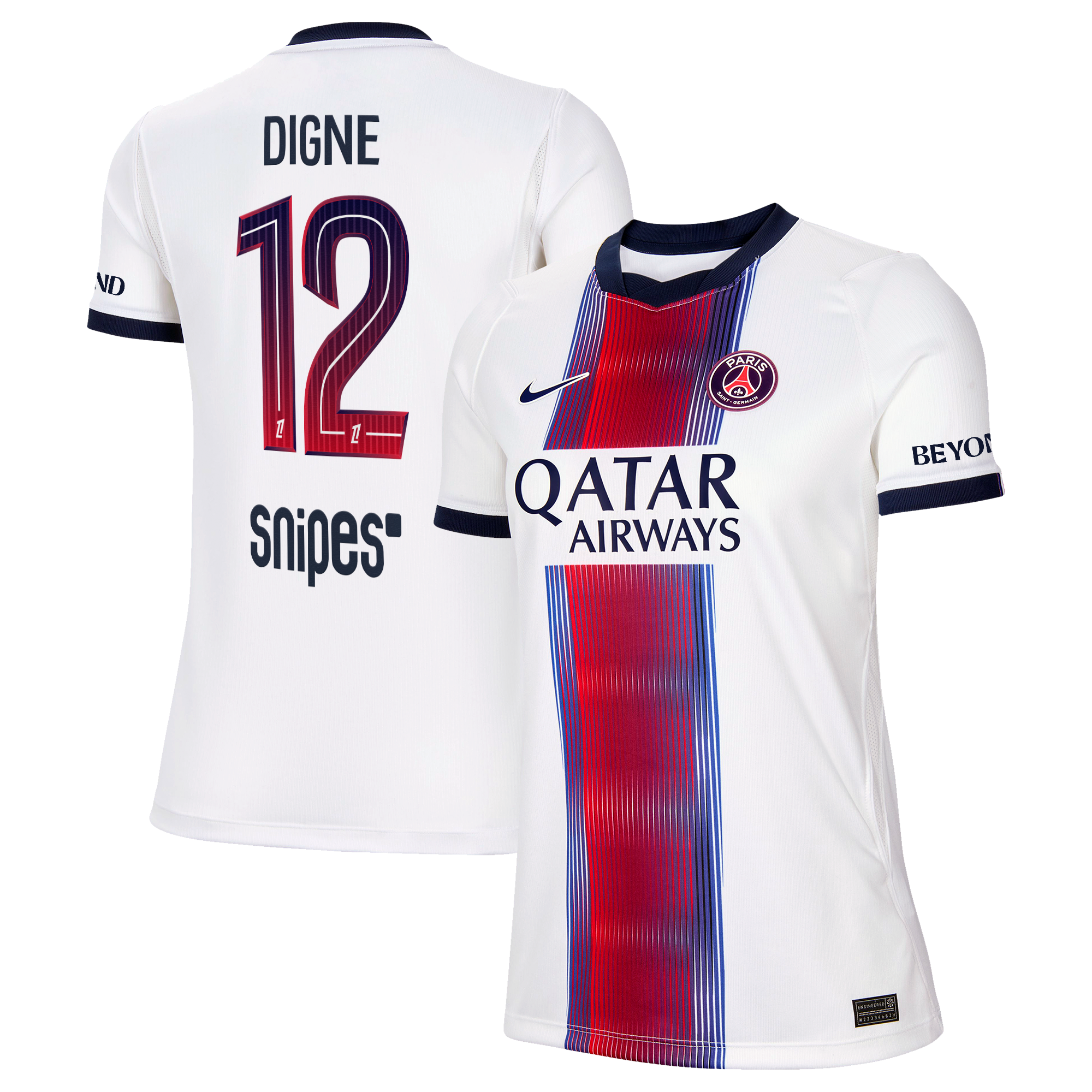 PSG Nike Away Stadium Shirt 2026-2027 - Womens with Digne 12 printing
