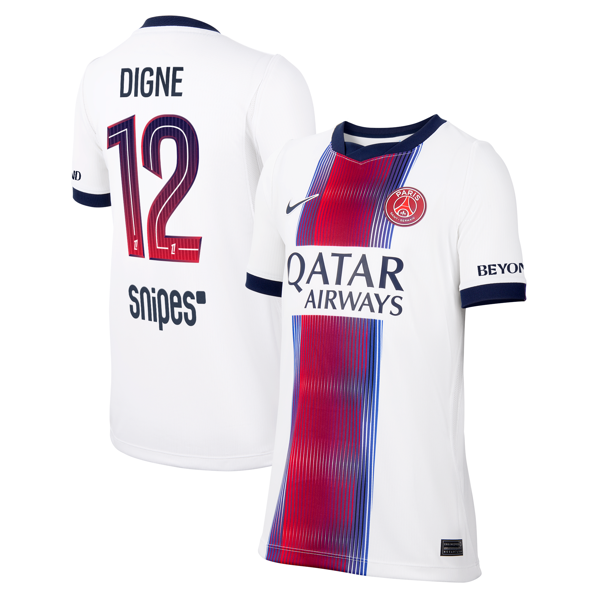 PSG Nike Away Stadium Shirt 2026-2027 - Kids with Digne 12 printing