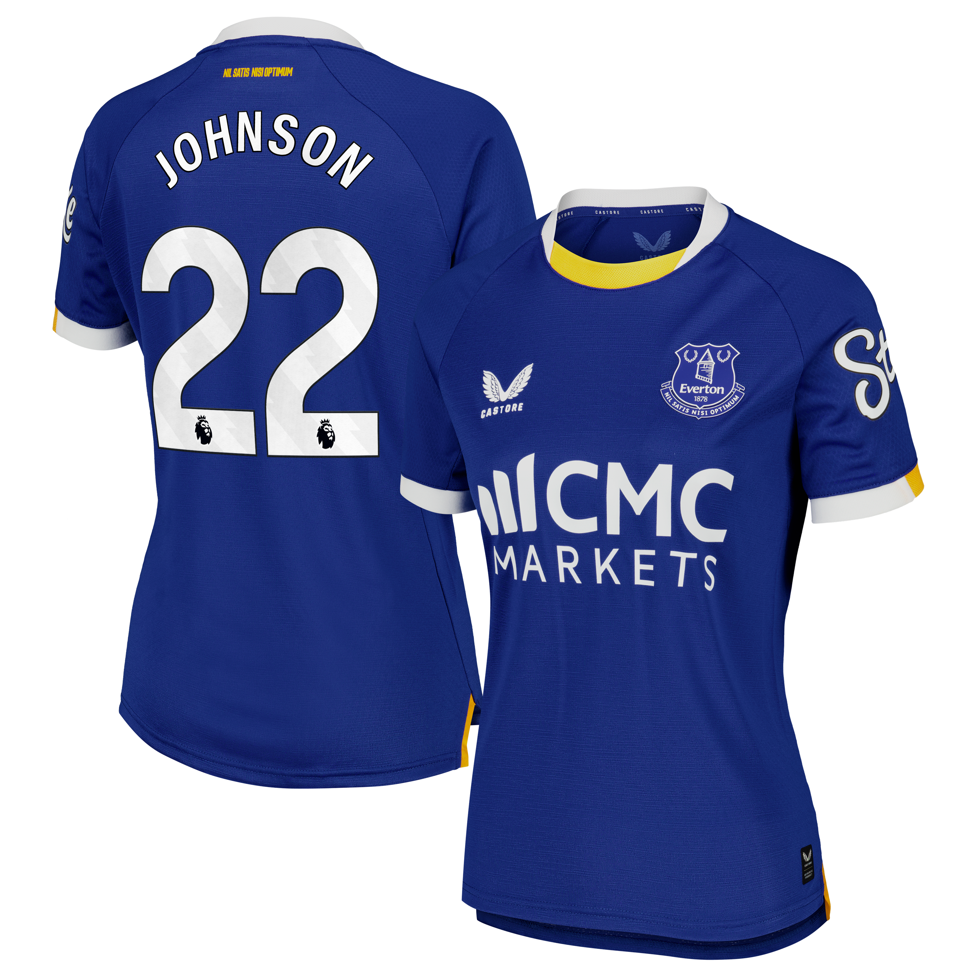 Everton Castore Home Pro Shirt 2026-27 - Womens with Johnson 22 printing