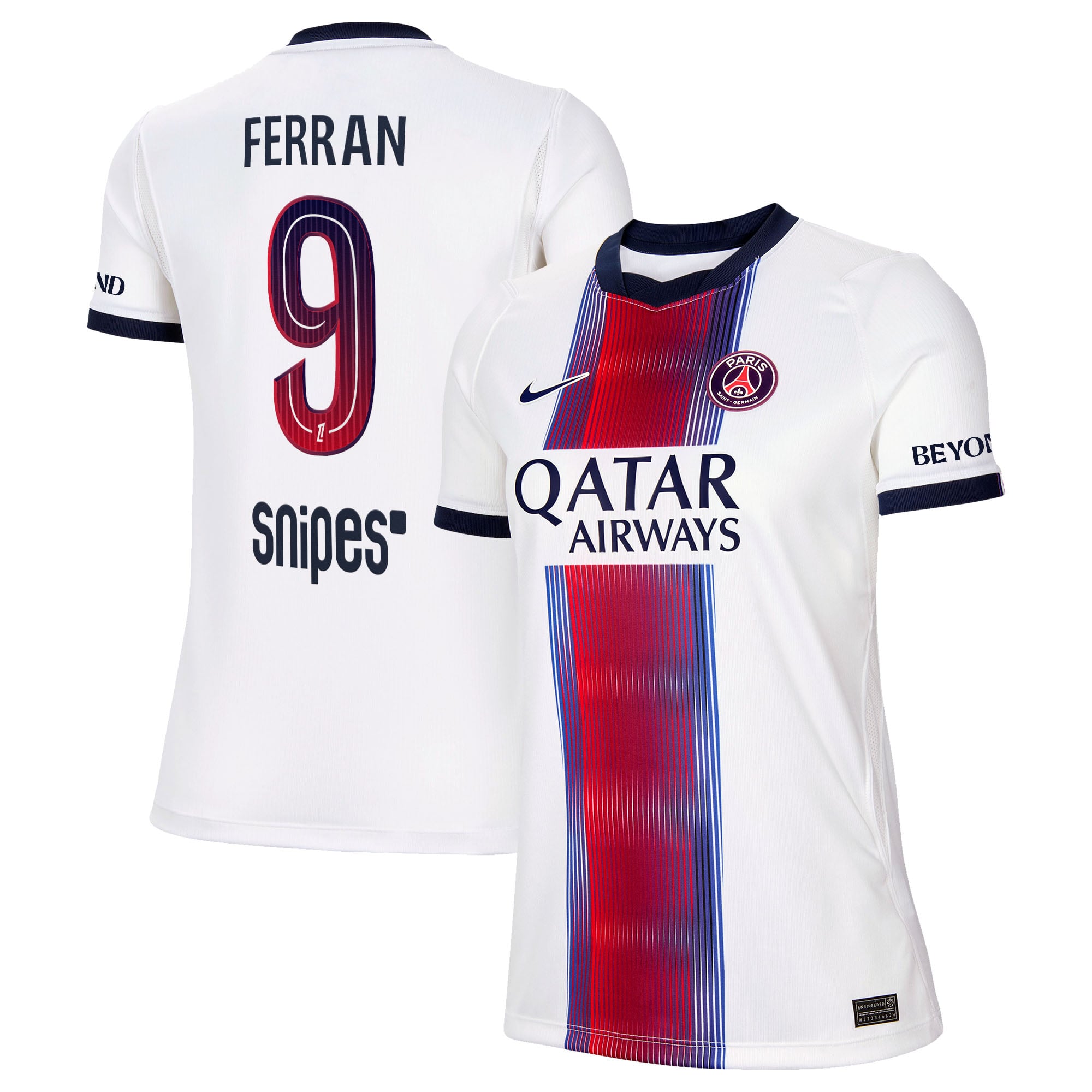 PSG Nike Away Stadium Shirt 2026-2027 - Womens with Ferran 9 printing