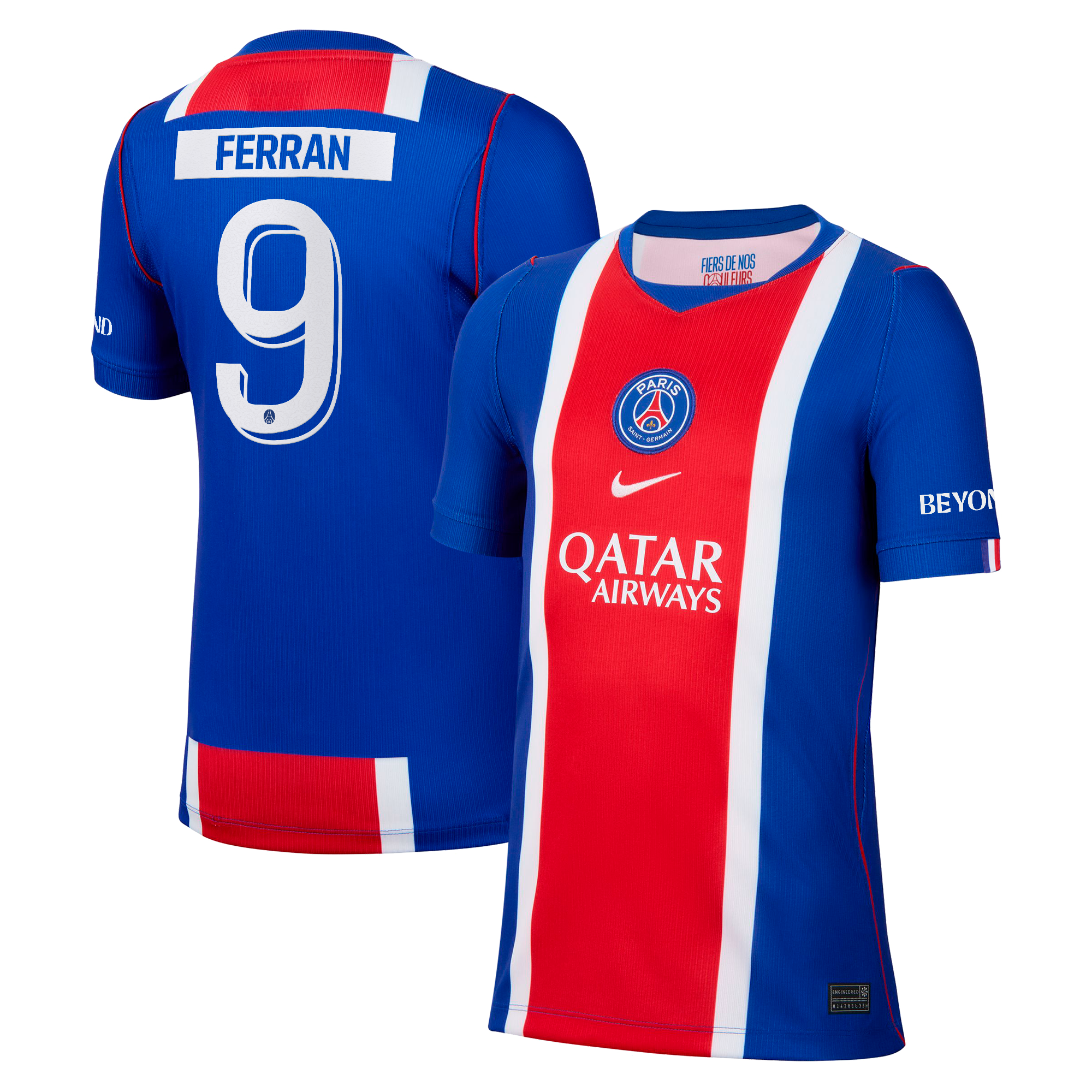 PSG Nike Home Stadium Shirt 2026-27 - Kids with Cup printing Ferran 9