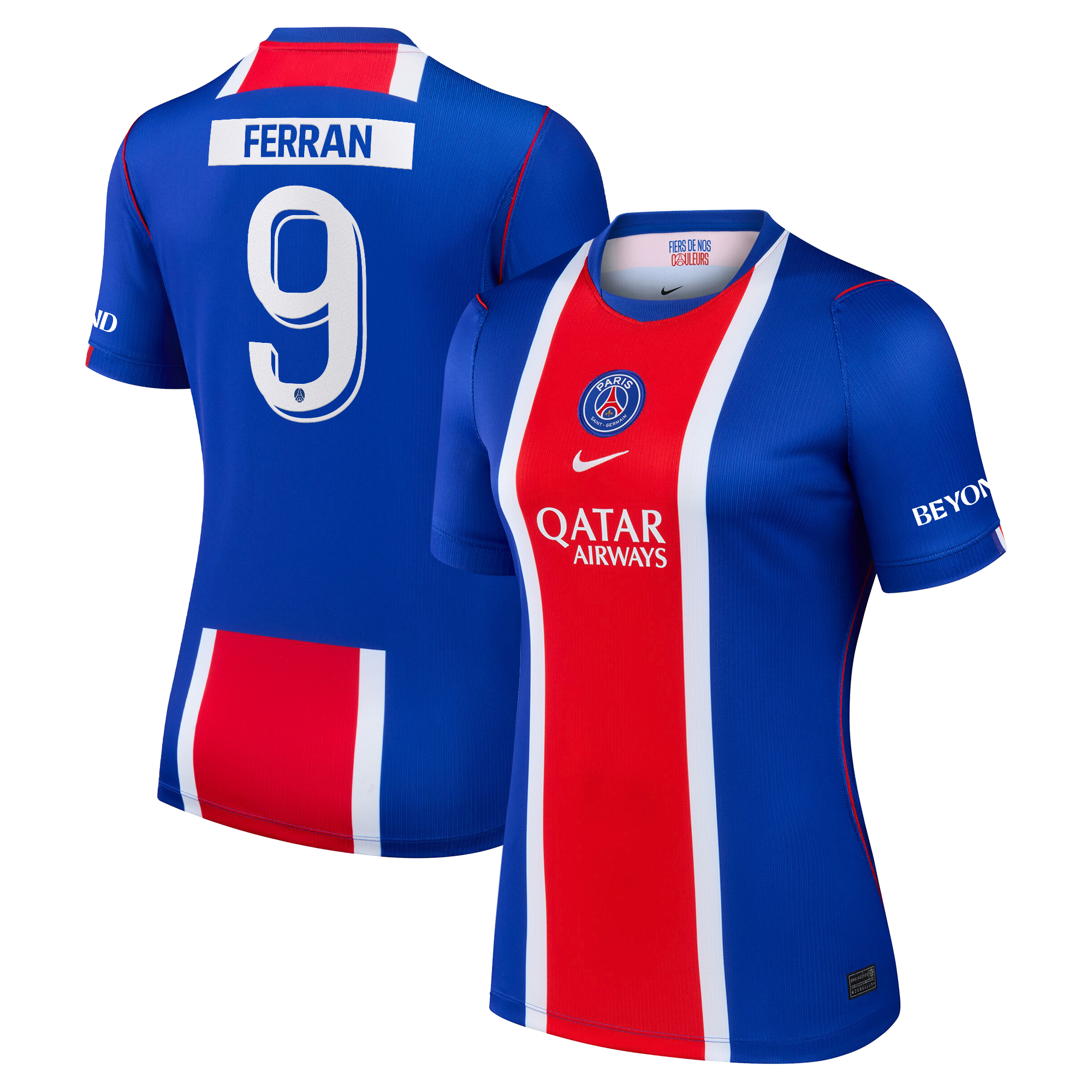PSG Nike Home Stadium Shirt 2026-27 - Womens with Cup printing Ferran 9