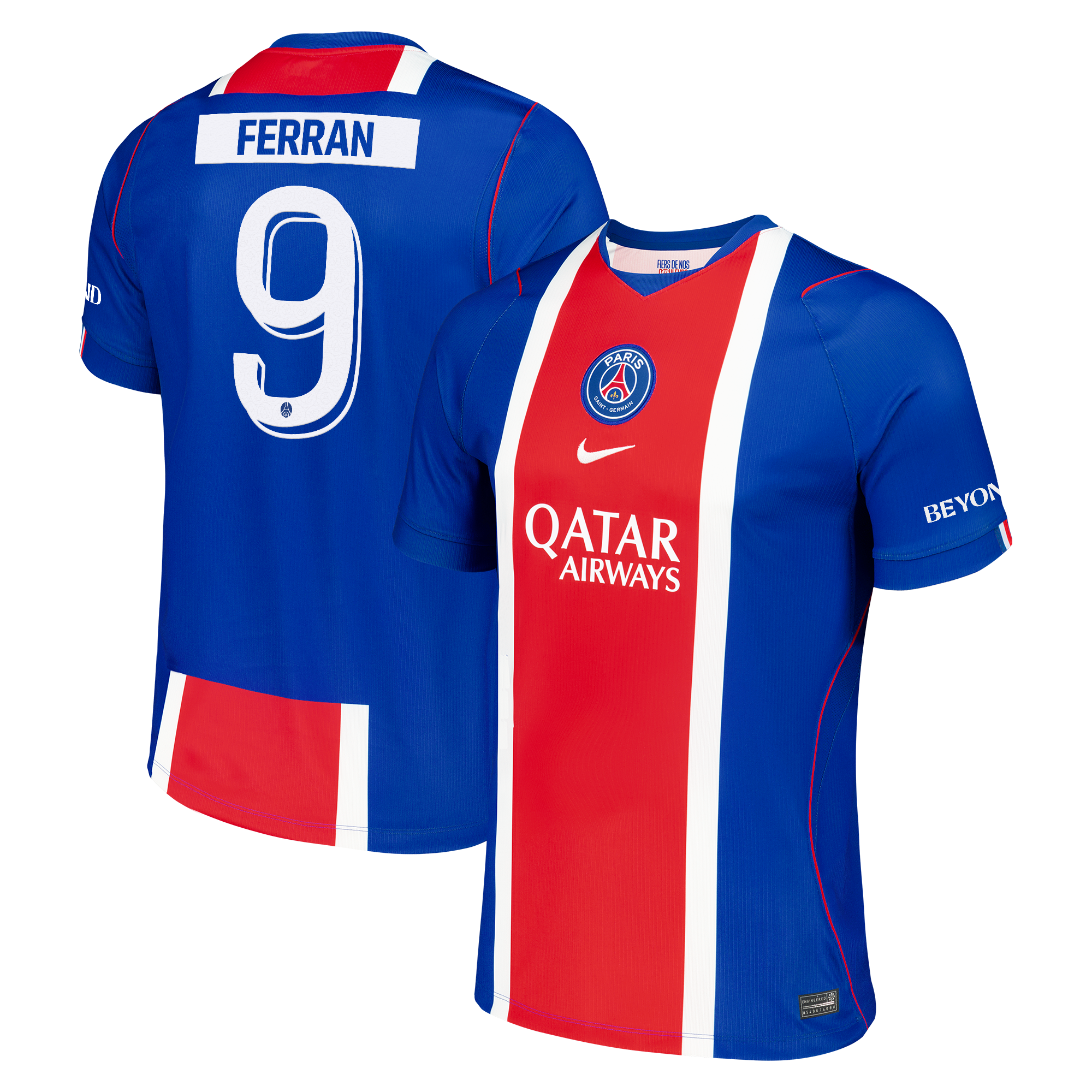 PSG Nike Home Stadium Shirt 2026-27 with Cup printing Ferran 9