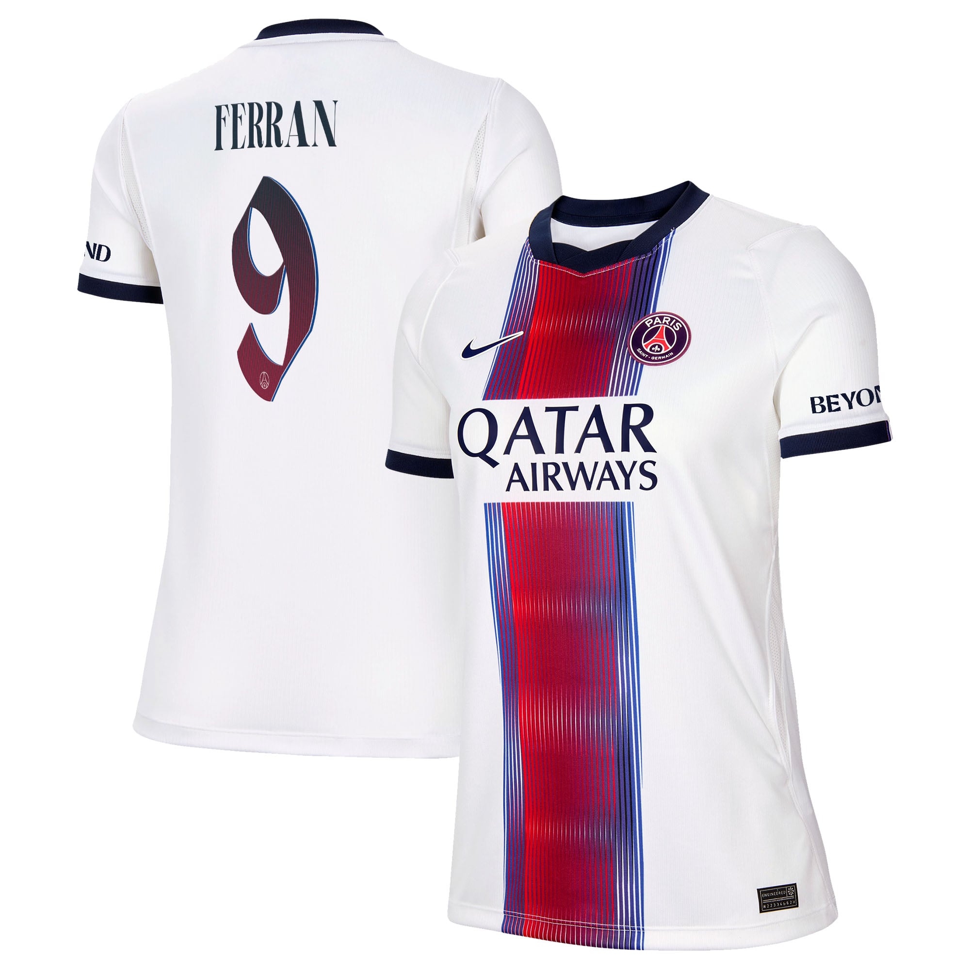 PSG Nike Away Stadium Shirt 2026-2027 - Womens with Ferran 9 printing