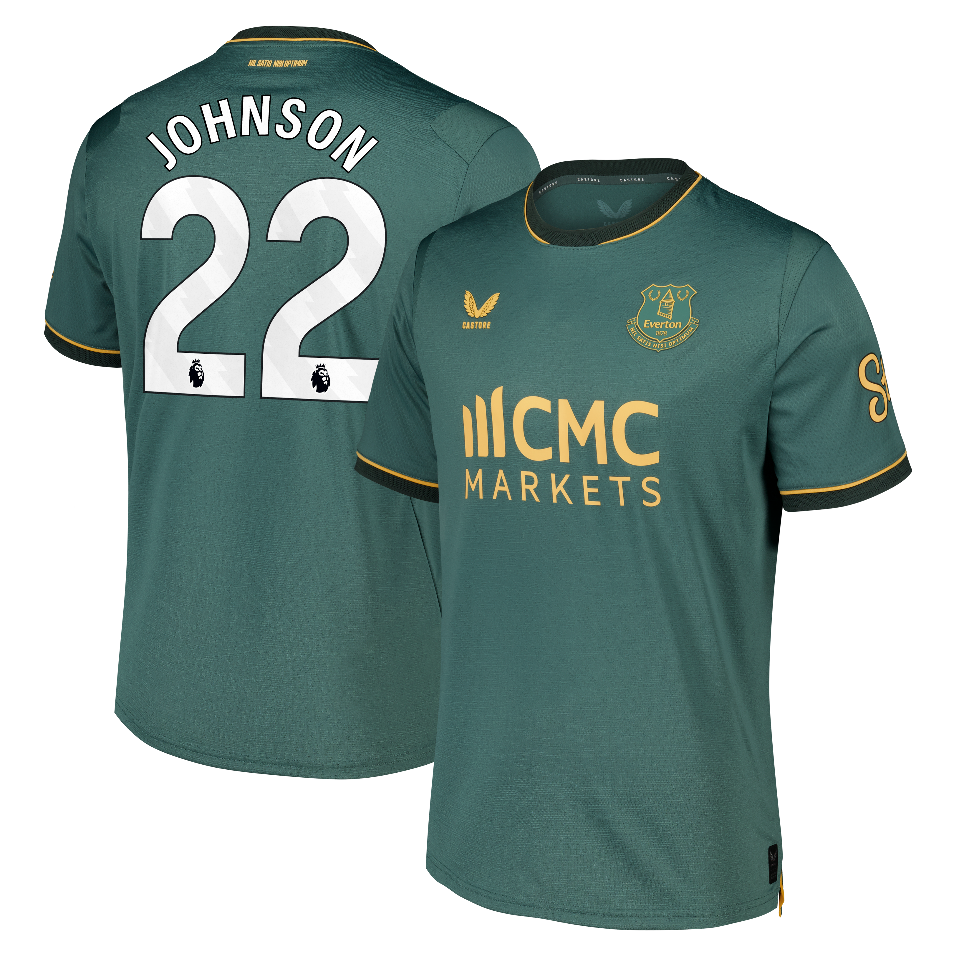 Everton Castore Third Pro Shirt 2026-27 with Johnson 22 printing