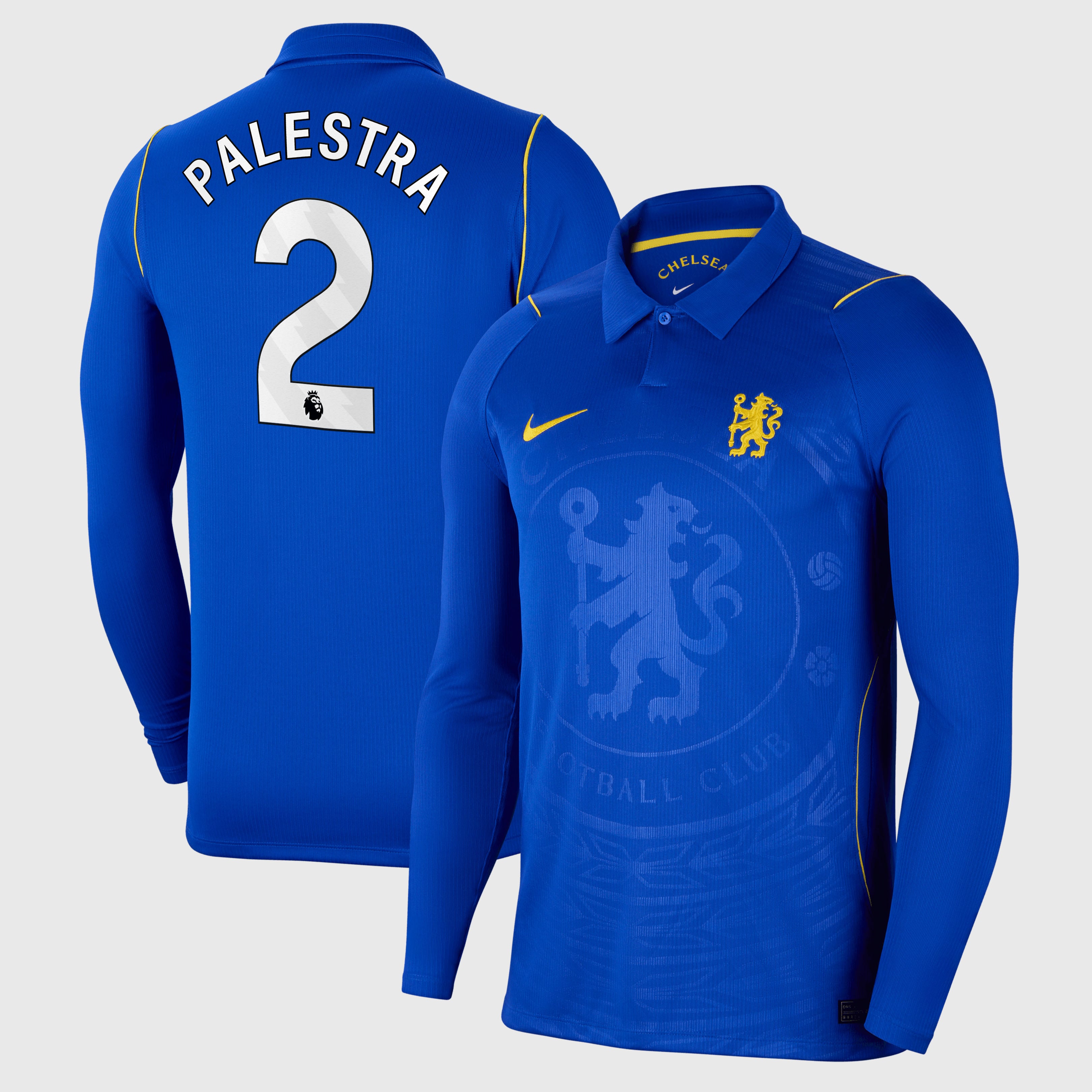 Chelsea Nike Home Stadium Shirt 2026-27 - Long Sleeve - Kids with Palestra 2 printing, , rebel_hi-res