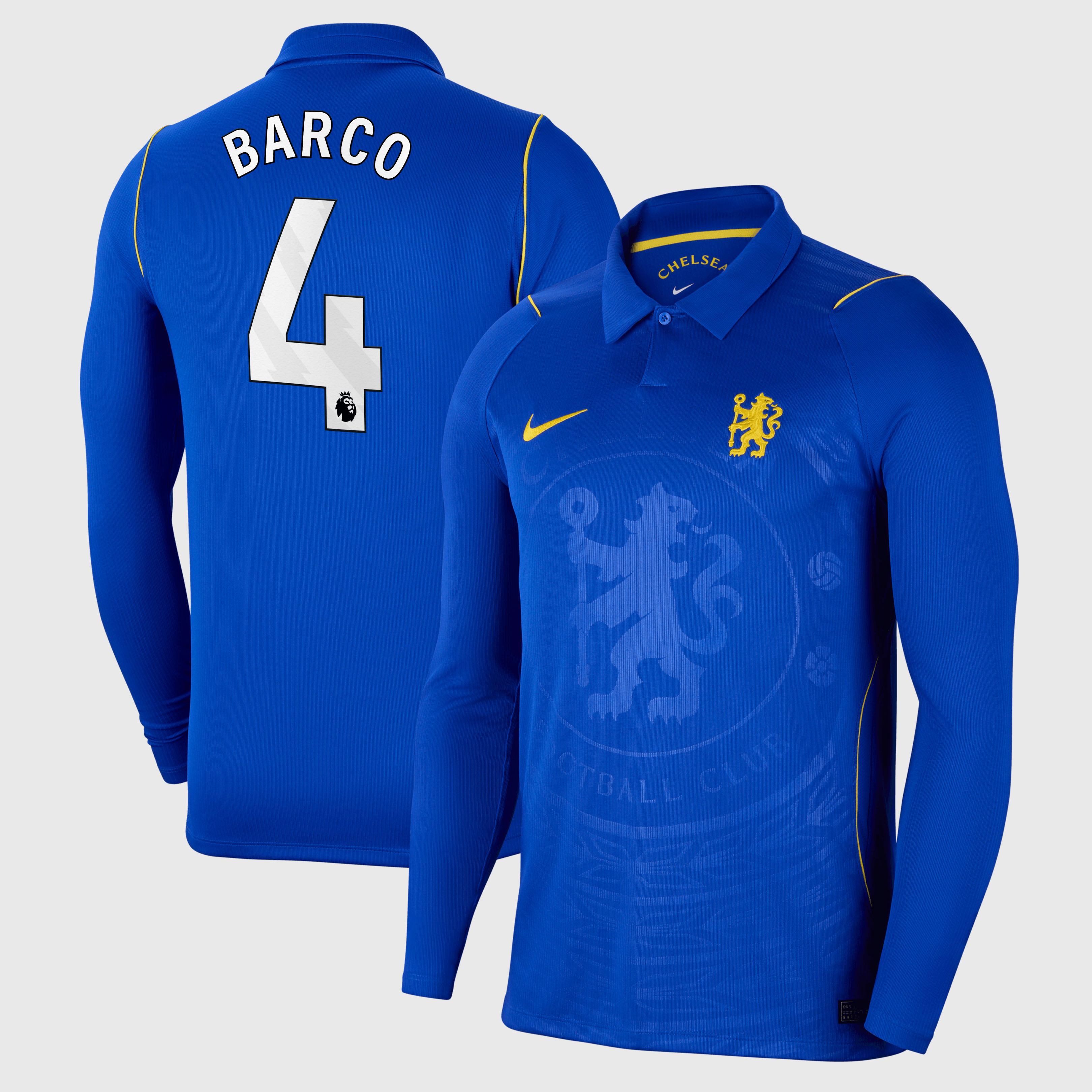 Chelsea Nike Home Stadium Shirt 2026-27 - Long Sleeve - Kids with Barco 4 printing, , rebel_hi-res