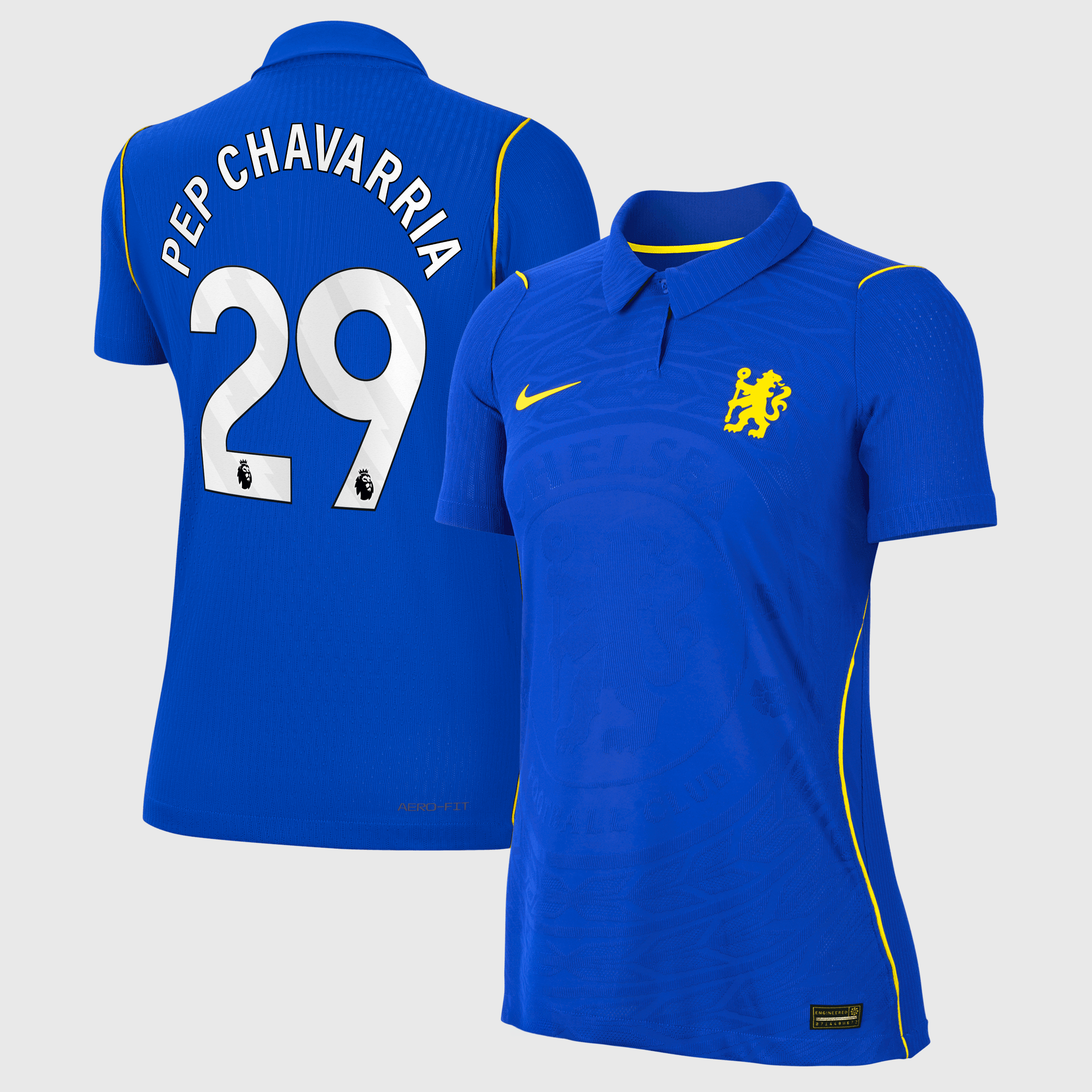 Chelsea Nike Home Aero-FIT Match Shirt 2026-27 - Womens with Pep Chavarria 29 printing