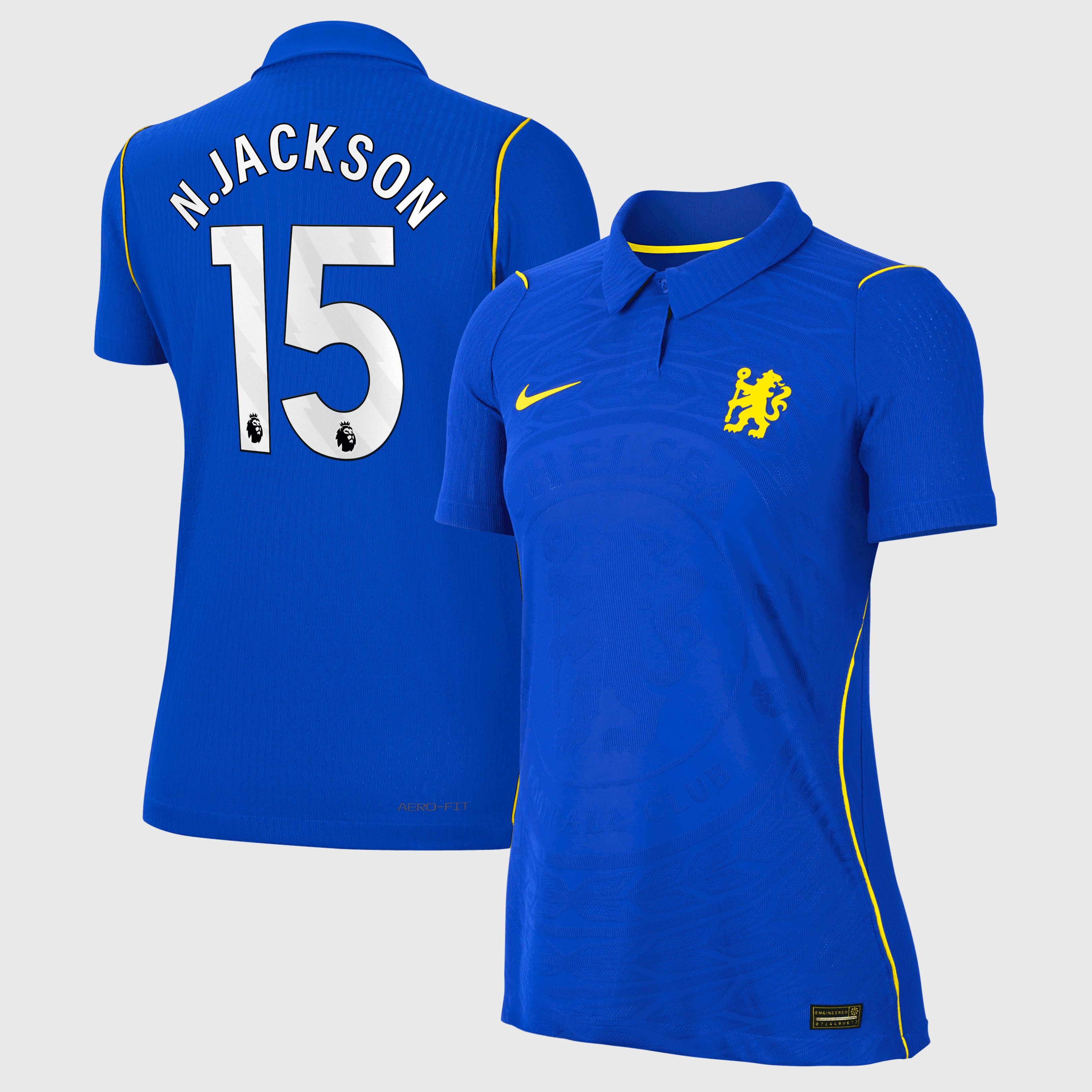 Chelsea Nike Home Aero-FIT Match Shirt 2026-27 - Womens with N.Jackson 15 printing