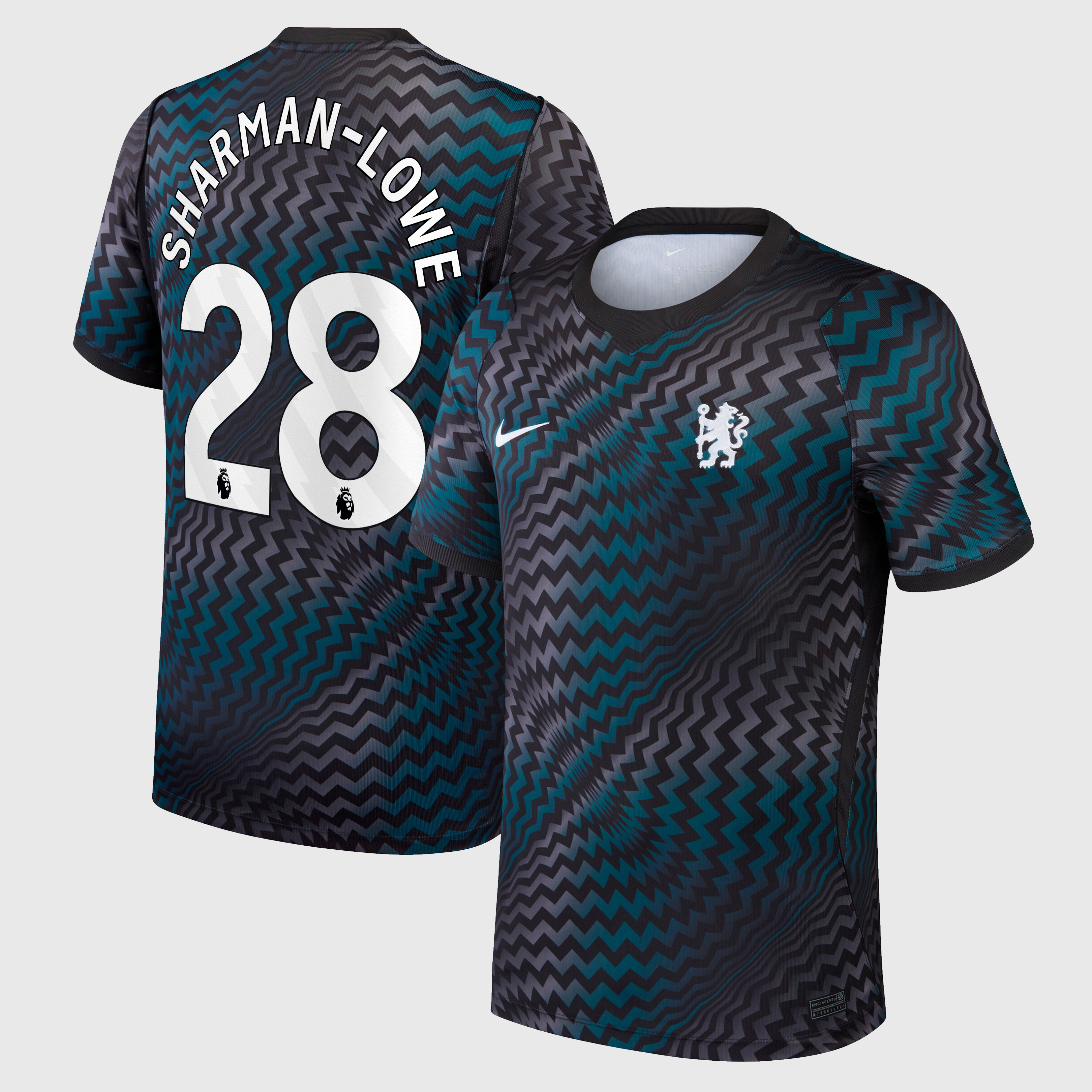 Chelsea Nike Goalkeeper Stadium Shirt 2026-27 with Sharman-Lowe 28 printing