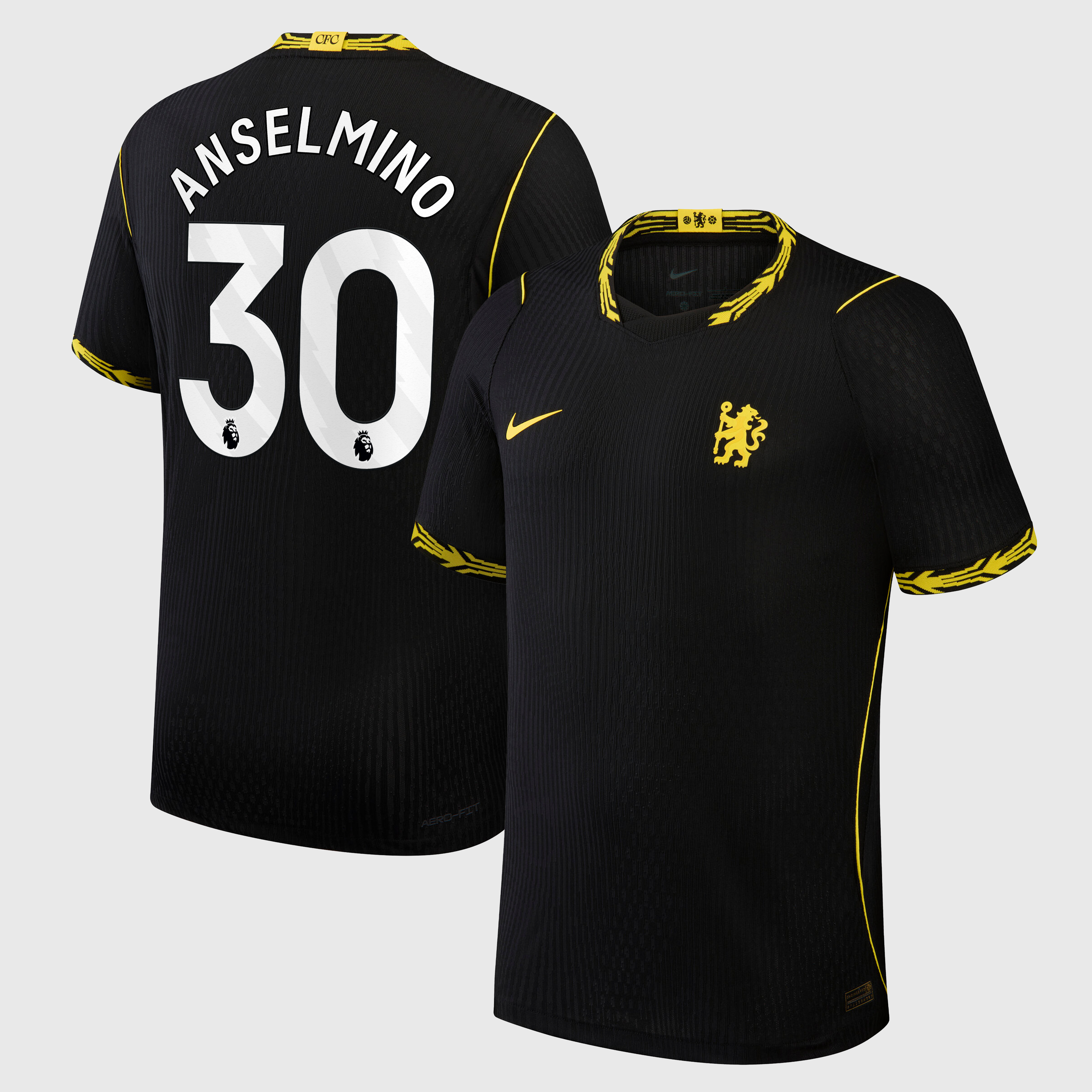Chelsea Nike Away Aero-FIT Match Shirt 2026-27 with Anselmino 30 printing, , rebel_hi-res