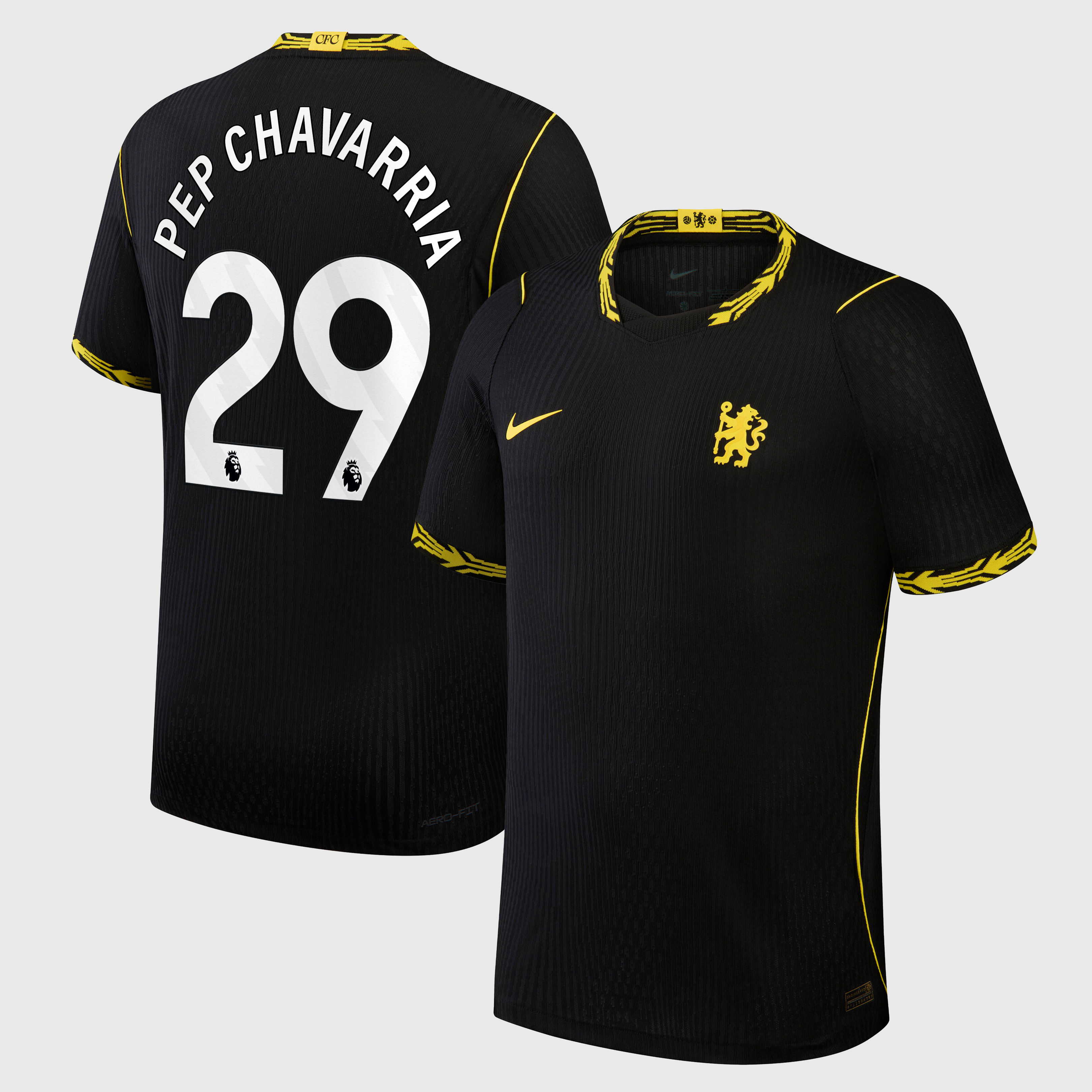 Chelsea Nike Aero-FIT Away Match Shirt 2026-27 with Pep Chavarria 29 printing
