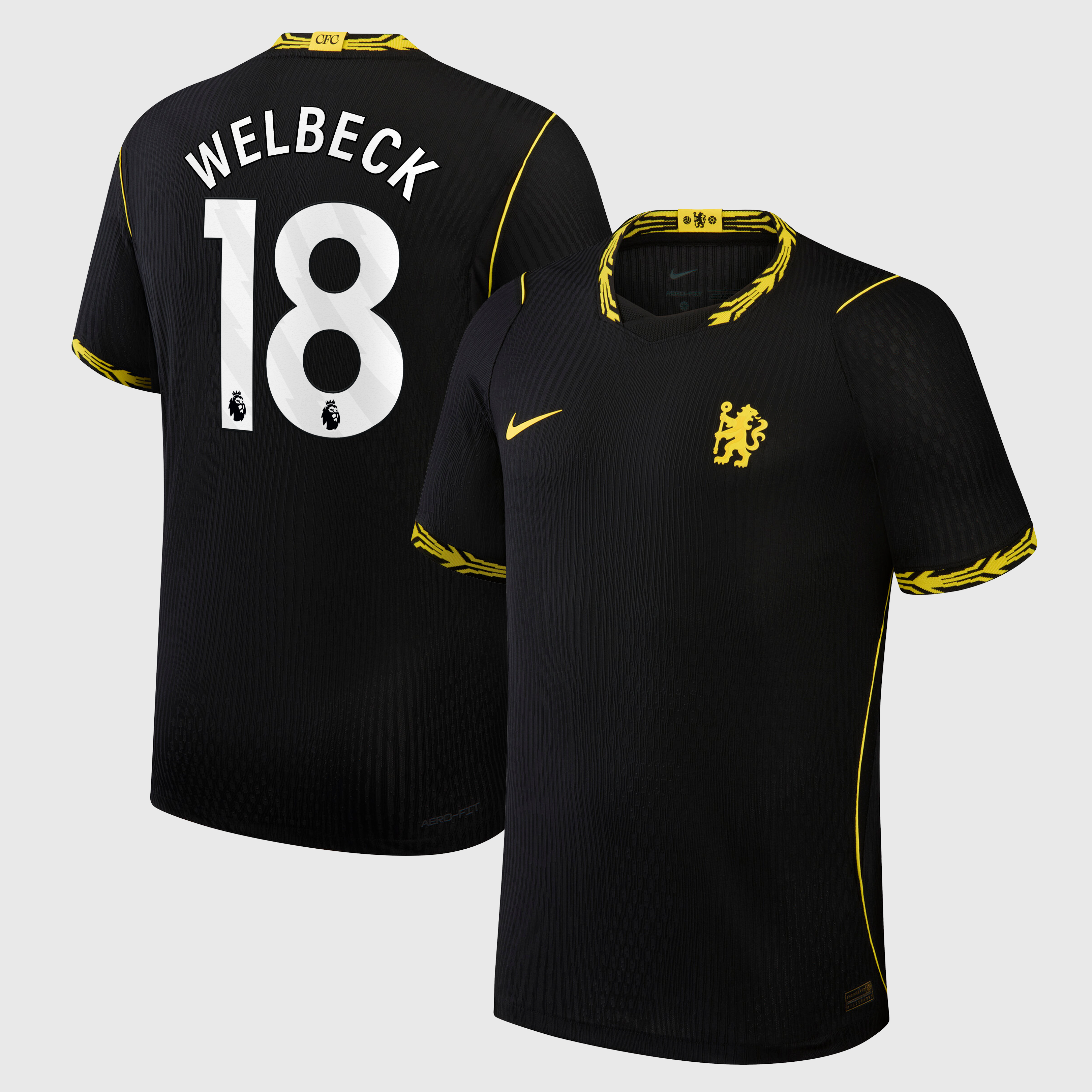 Chelsea Nike Away Aero-FIT Match Shirt 2026-27 with Welbeck 18 printing, , rebel_hi-res