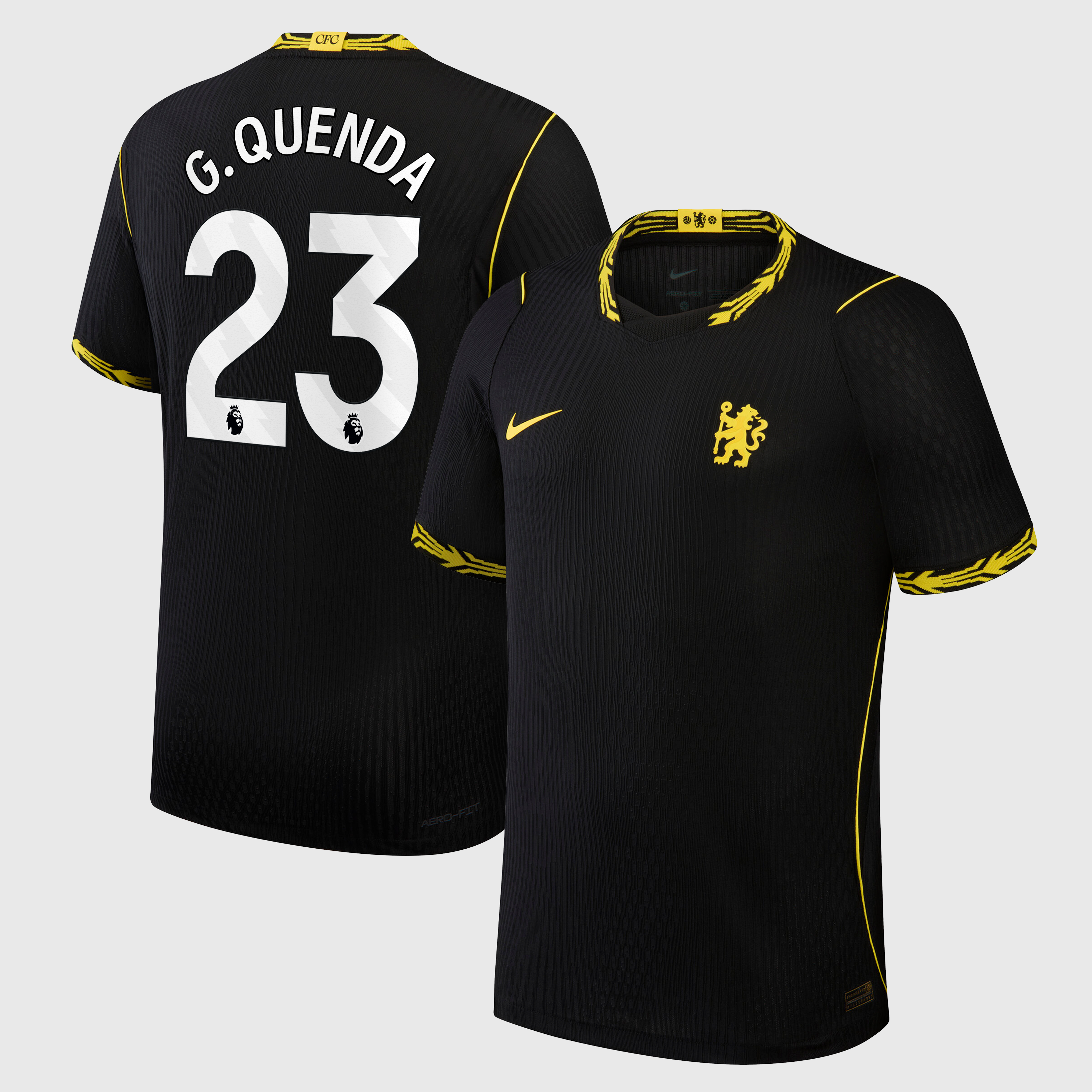 Chelsea Nike Aero-FIT Away Match Shirt 2026-27 with G.Quenda 23 printing