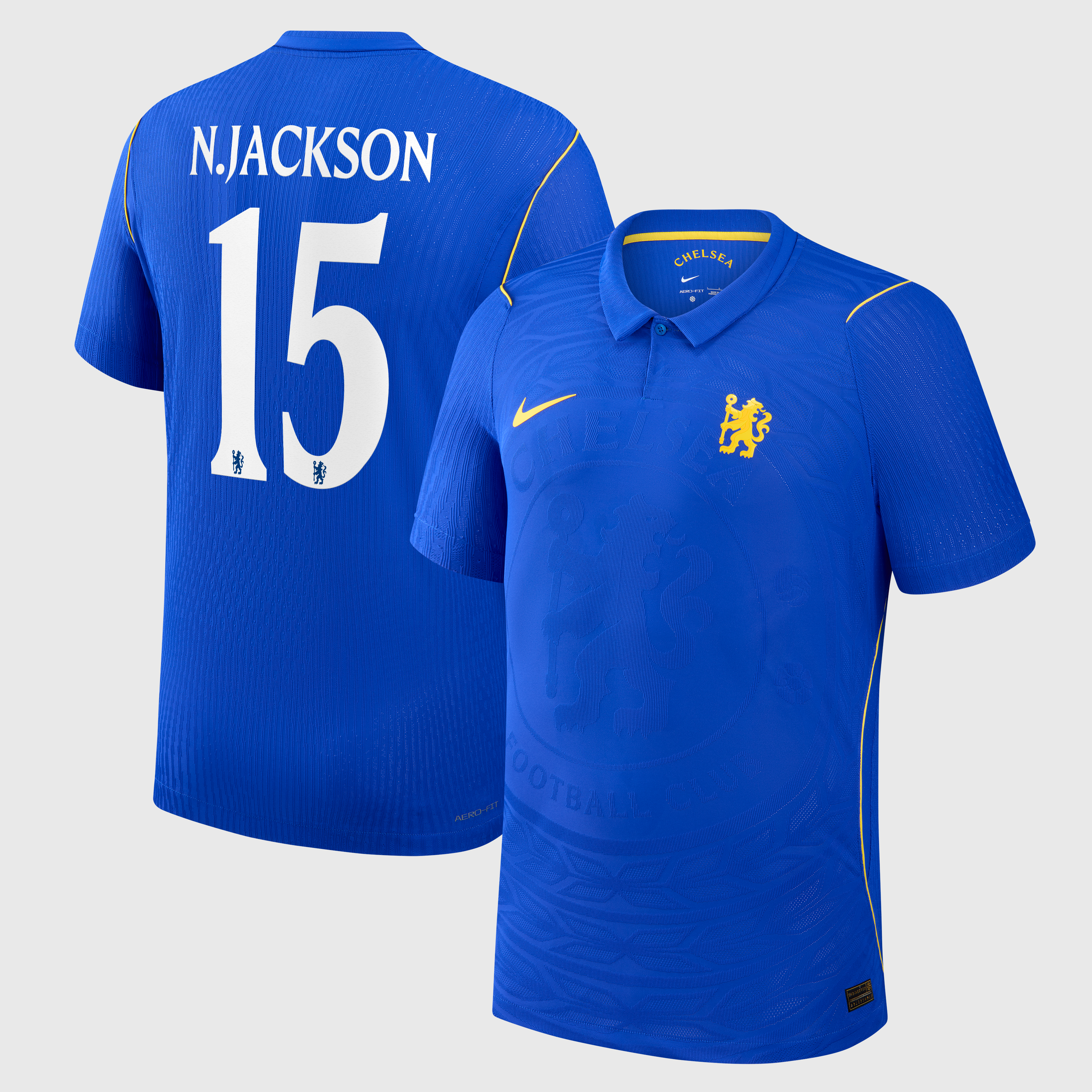 Chelsea Cup Nike Home Aero-FIT Match Shirt 2026-27 with N.Jackson 15 printing