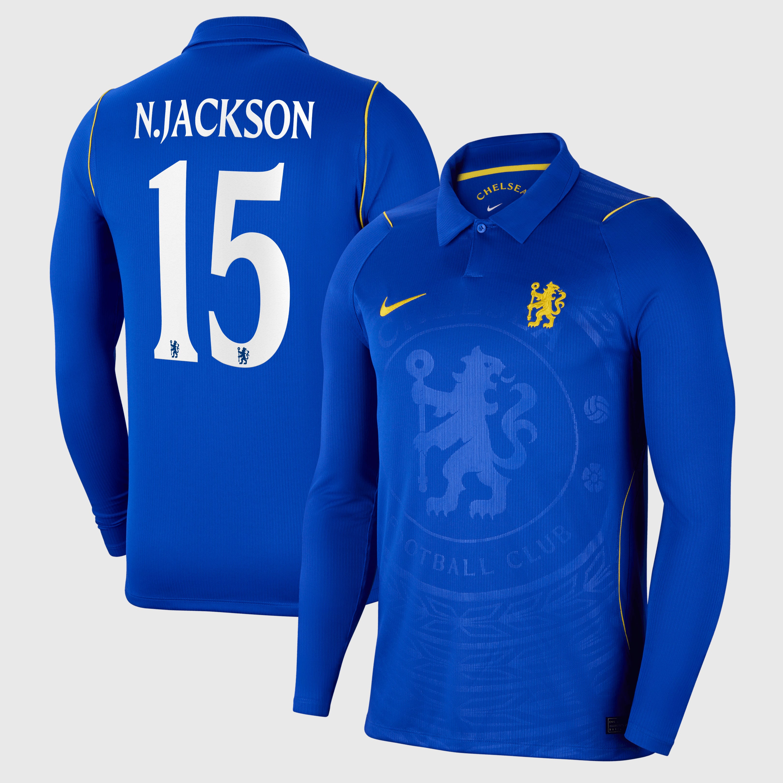 Chelsea Cup Nike Home Stadium Shirt 2026-27 - Long Sleeve with N.Jackson 15 printing