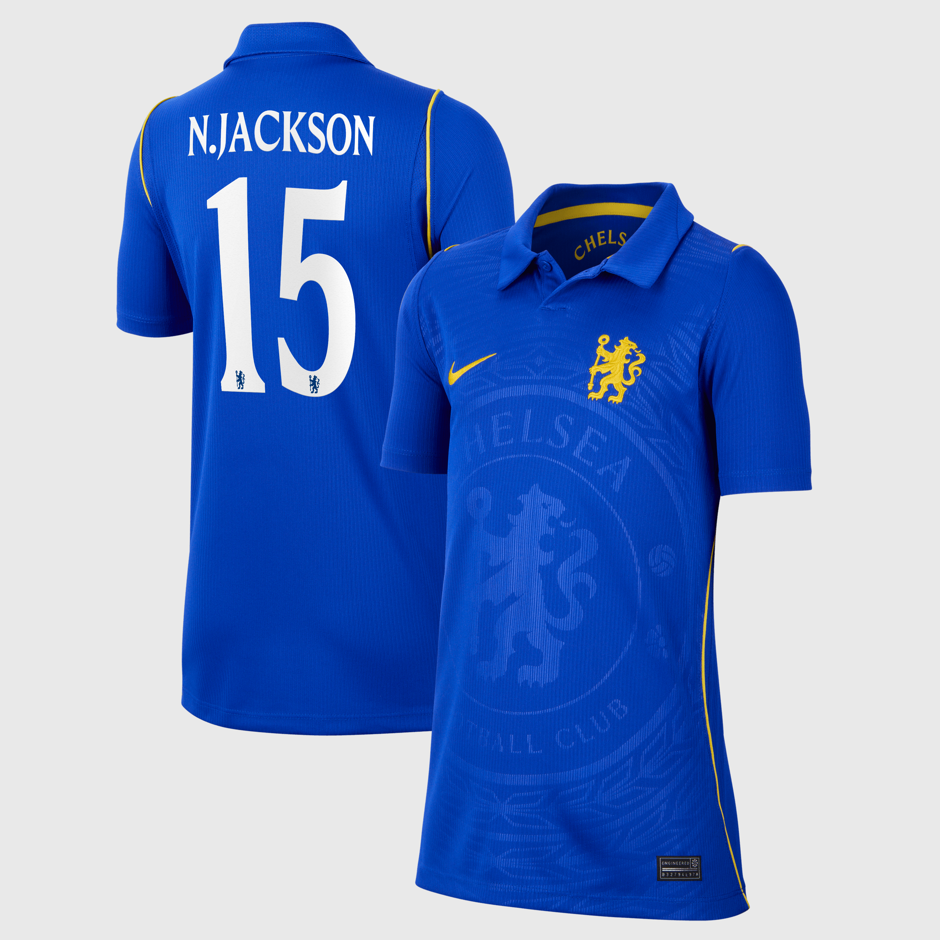 Chelsea Cup Nike Home Stadium Shirt 2026-27 - Kids with N.Jackson 15 printing