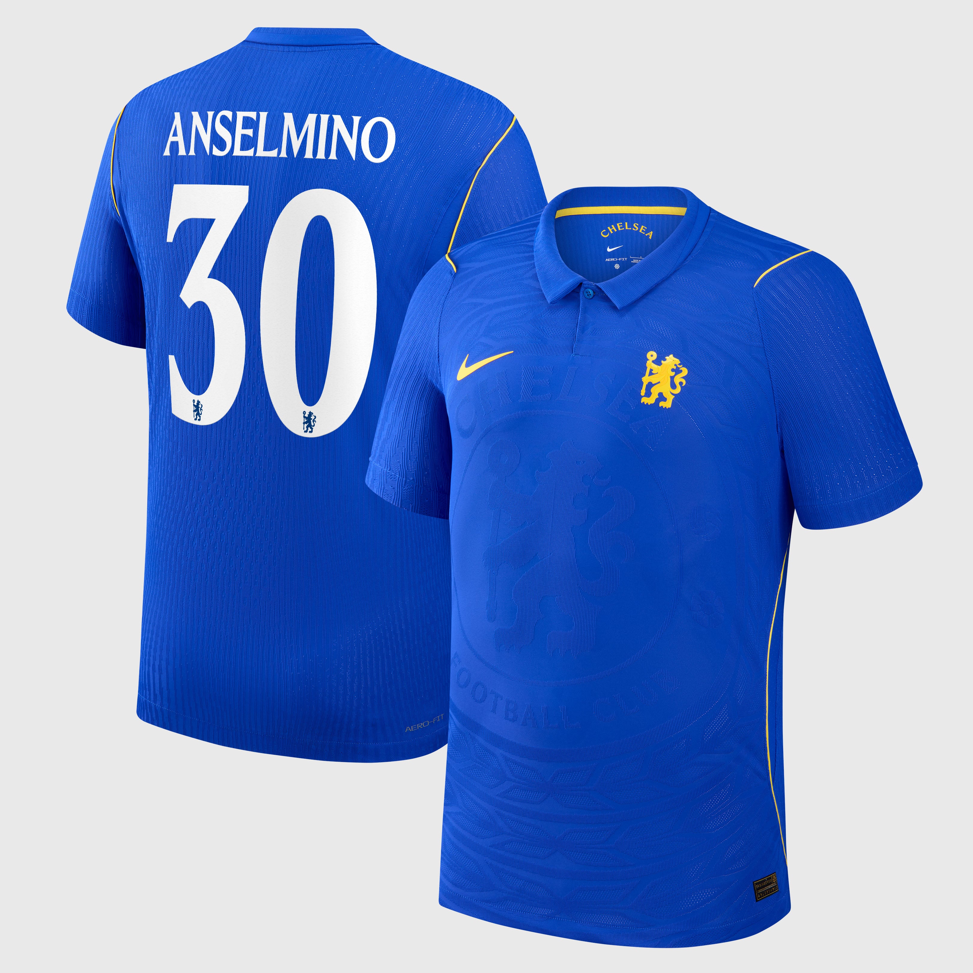 Chelsea Cup Nike Home Aero-FIT Match Shirt 2026-27 - Kids with Anselmino 30 printing, , rebel_hi-res