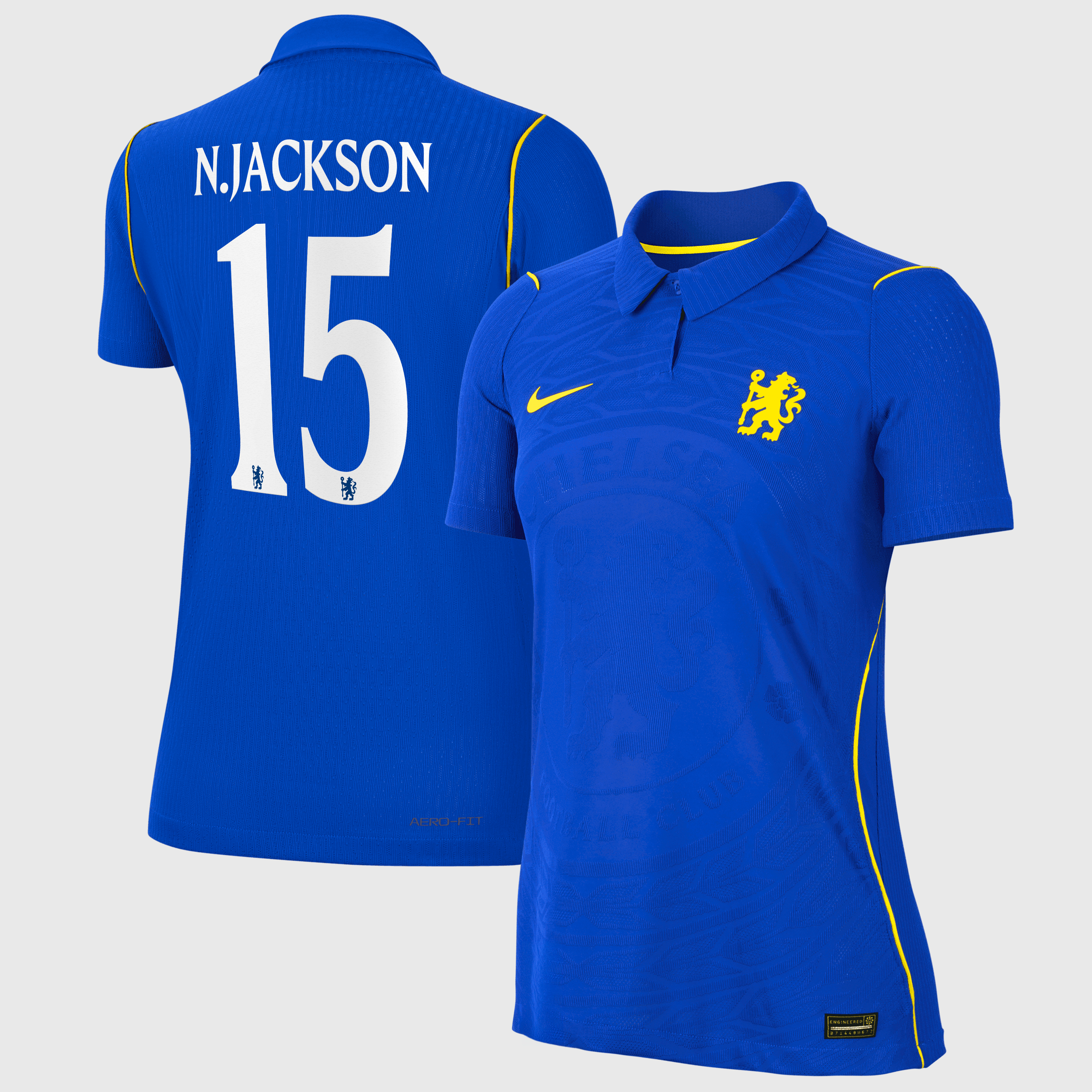 Chelsea Cup Nike Home Aero-FIT Match Shirt 2026-27 - Womens with N.Jackson 15 printing
