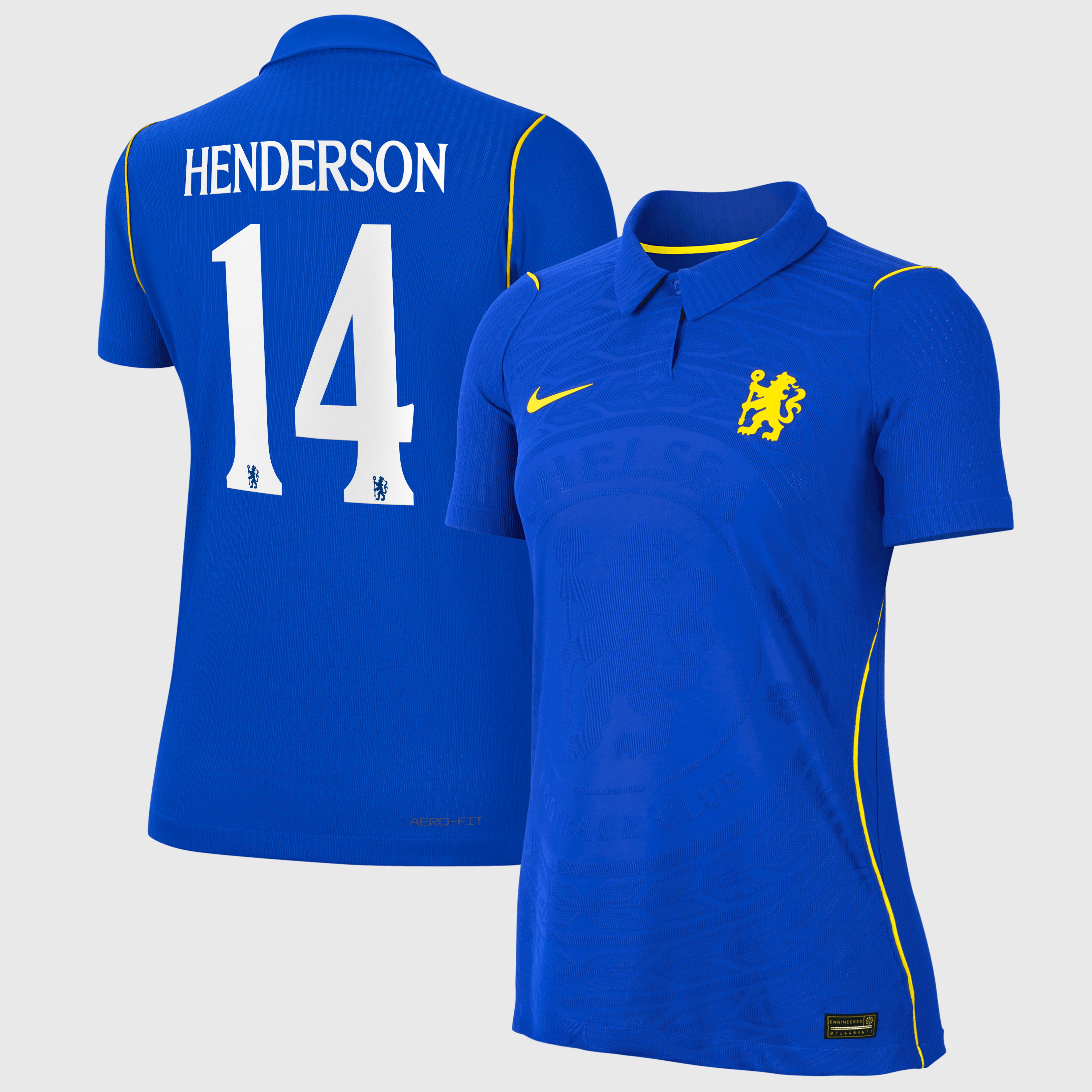 Chelsea Cup Nike Home Aero-FIT Match Shirt 2026-27 - Womens with Henderson 14 printing, , rebel_hi-res
