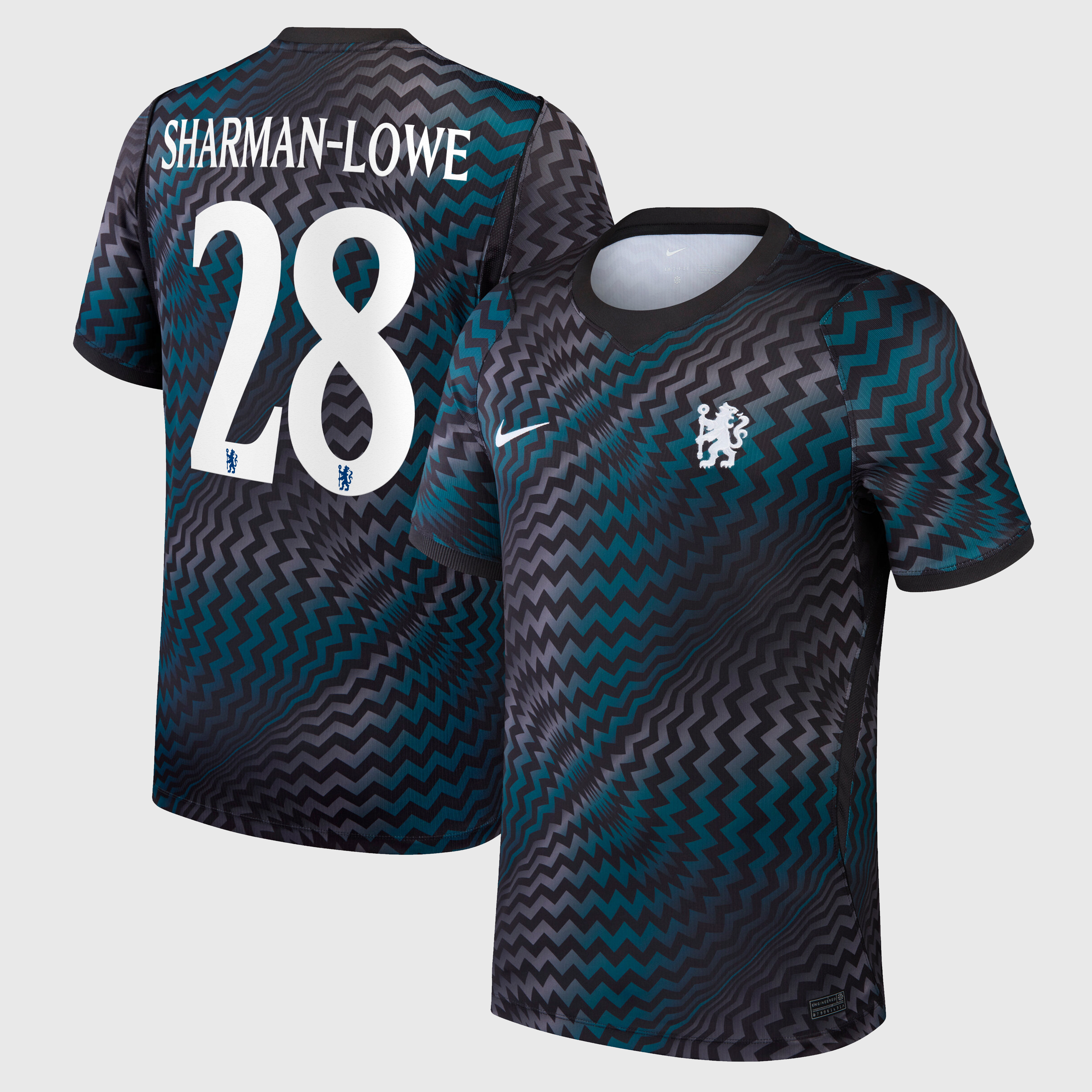 Chelsea Cup Nike Goalkeeper Stadium Shirt 2026-27 with Sharman-Lowe 28 printing, , rebel_hi-res