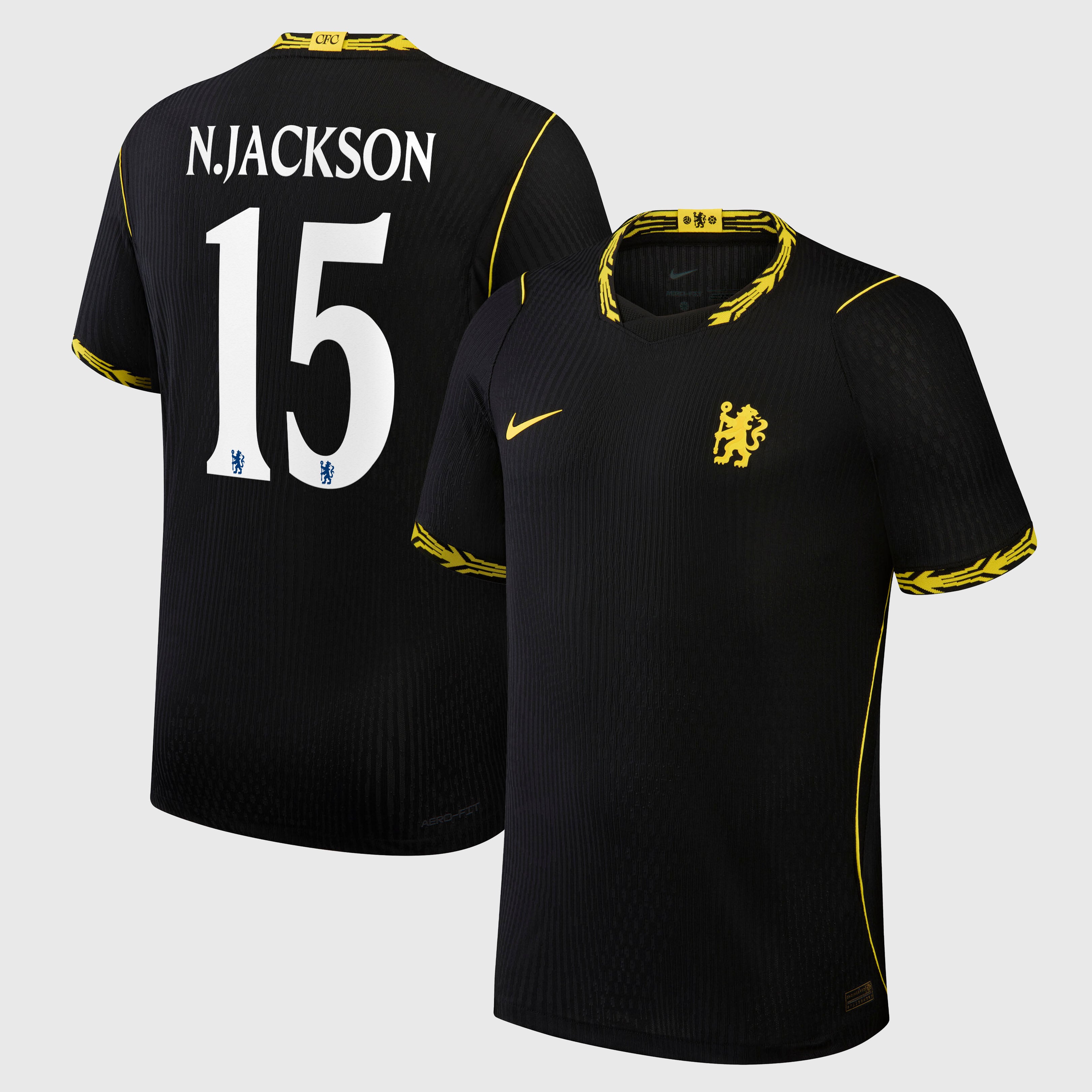 Chelsea Cup Nike Away Aero-FIT Match Shirt 2026-27 with N.Jackson 15 printing