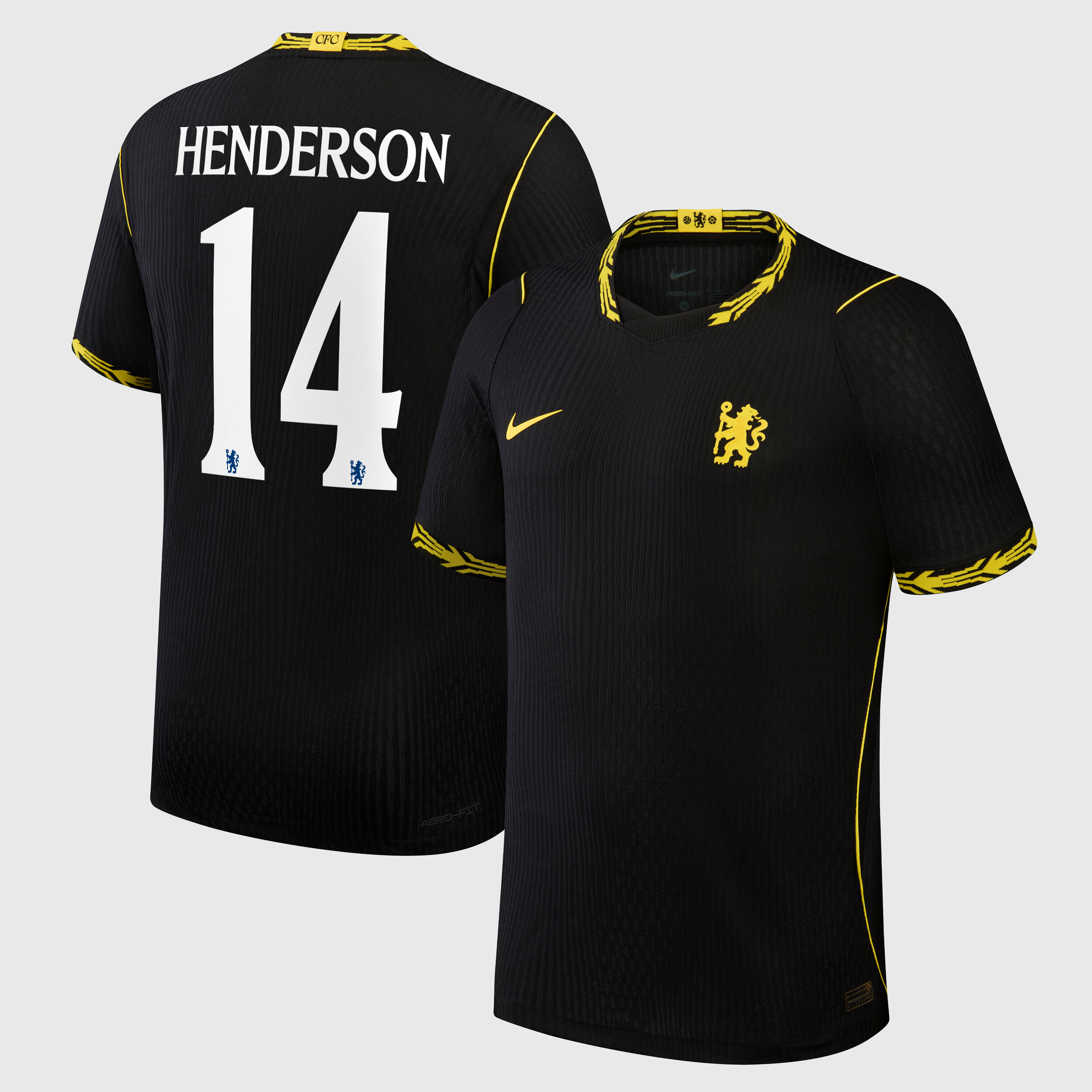 Chelsea Cup Nike Away Aero-FIT Match Shirt 2026-27 with Henderson 14 printing, , rebel_hi-res