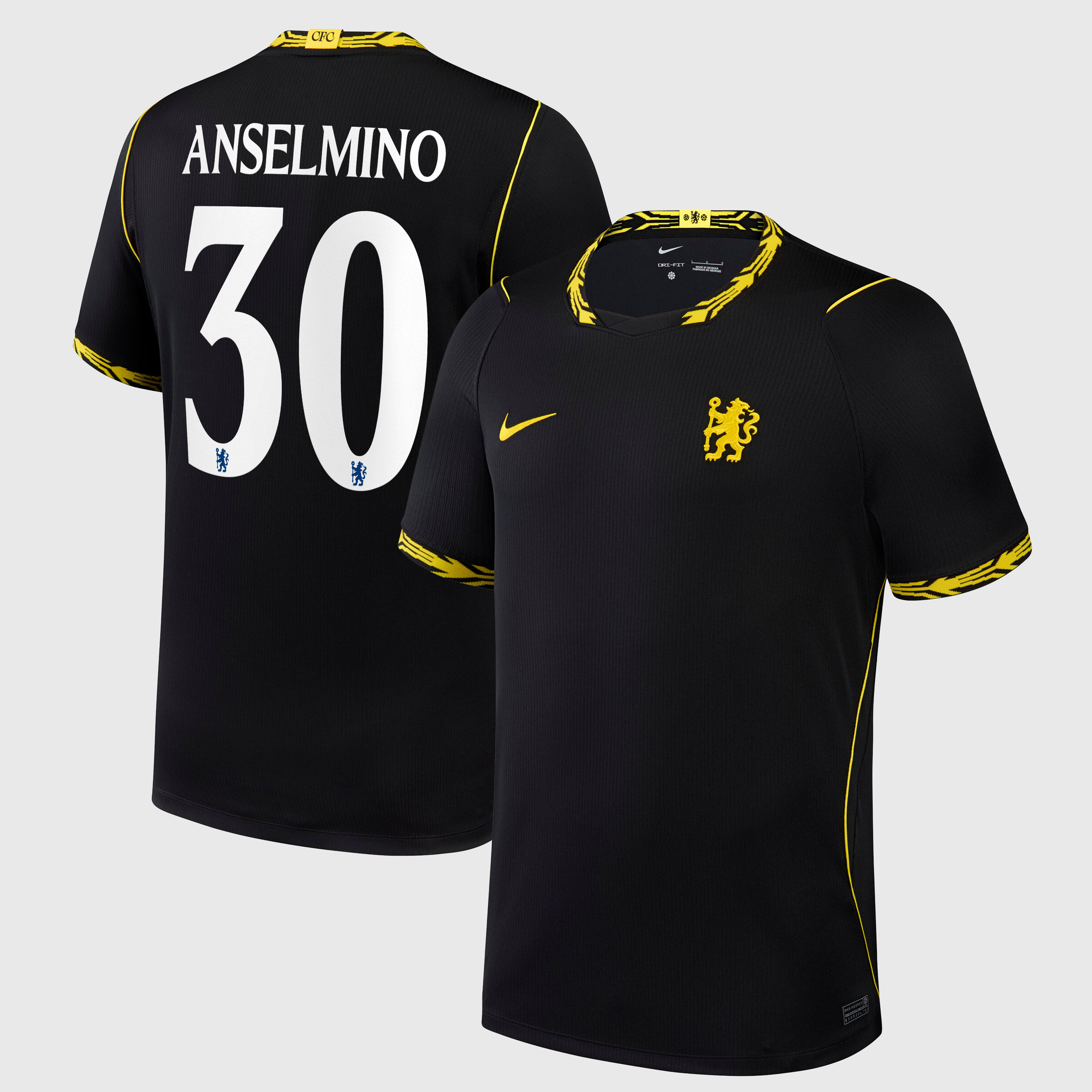 Chelsea Cup Nike Away Stadium Shirt 2026-27 with Anselmino 30 printing, , rebel_hi-res