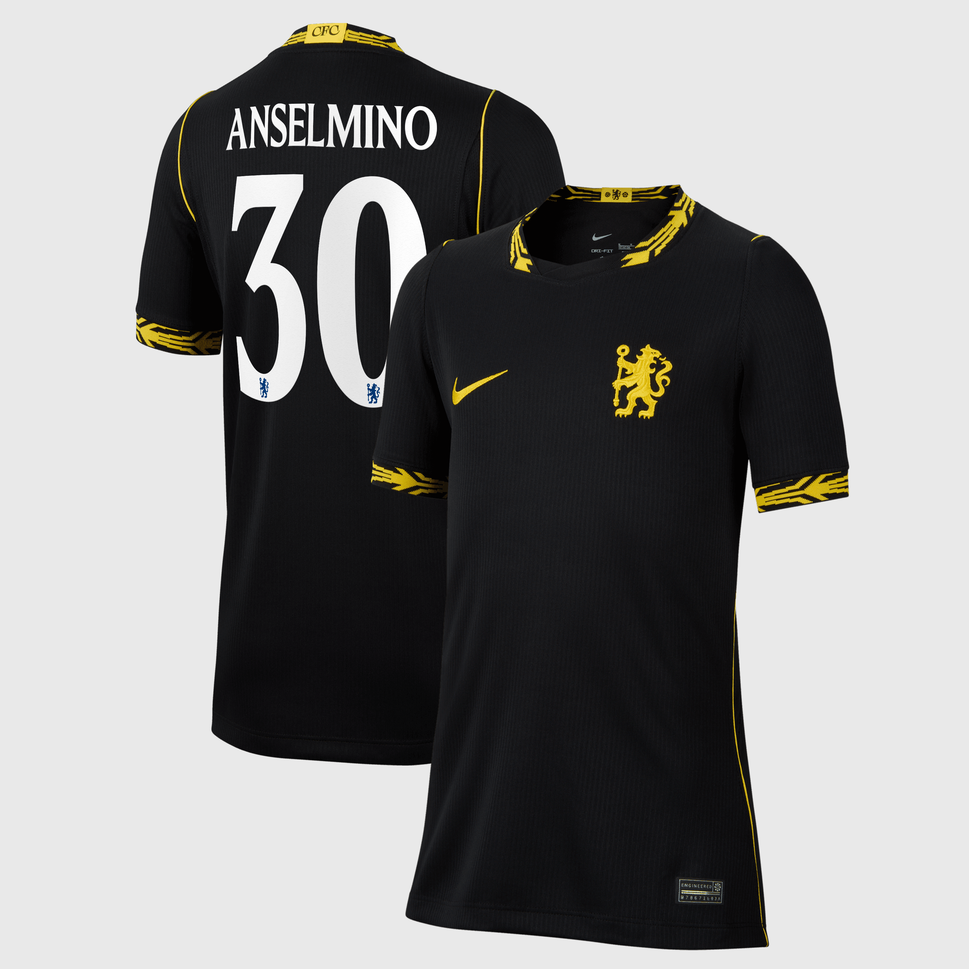 Chelsea Cup Nike Away Stadium Shirt 2026-27 - Kids with Anselmino 30 printing, , rebel_hi-res