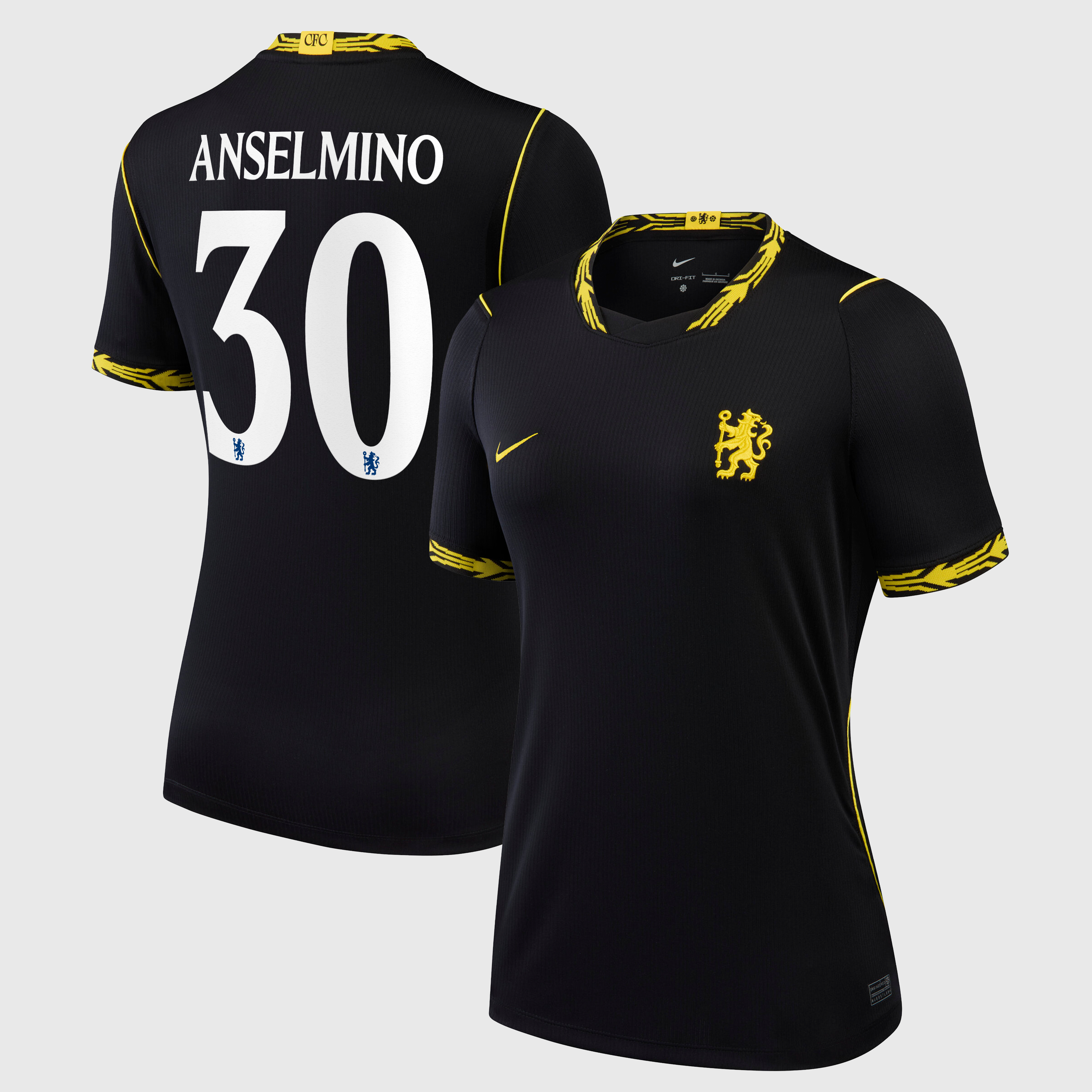 Chelsea Cup Nike Away Stadium Shirt 2026-27 - Womens with Anselmino 30 printing, , rebel_hi-res