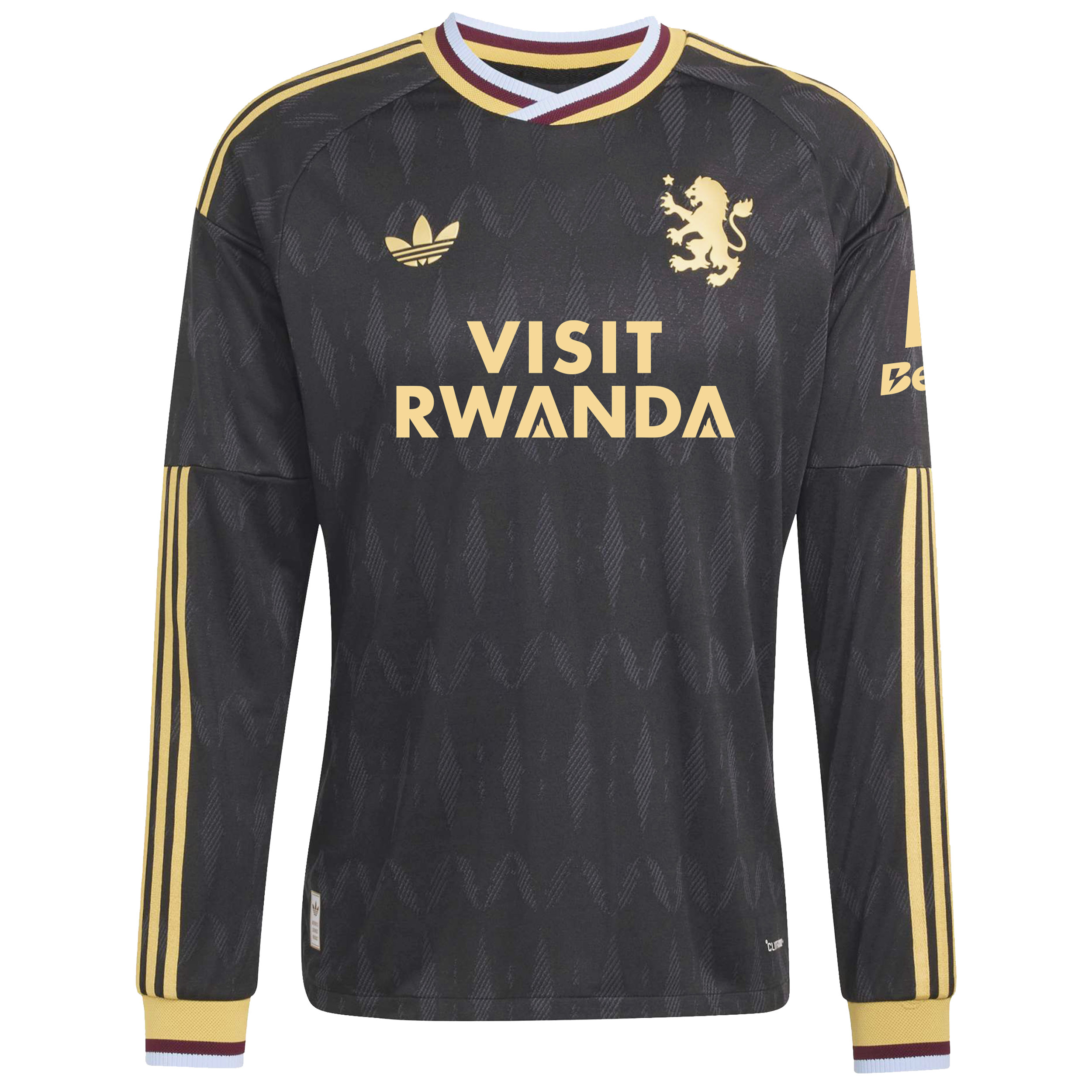 Aston Villa adidas Away Authentic Shirt 2026-27 - Long Sleeve with Murphy 19 Cup printing, , rebel_hi-res