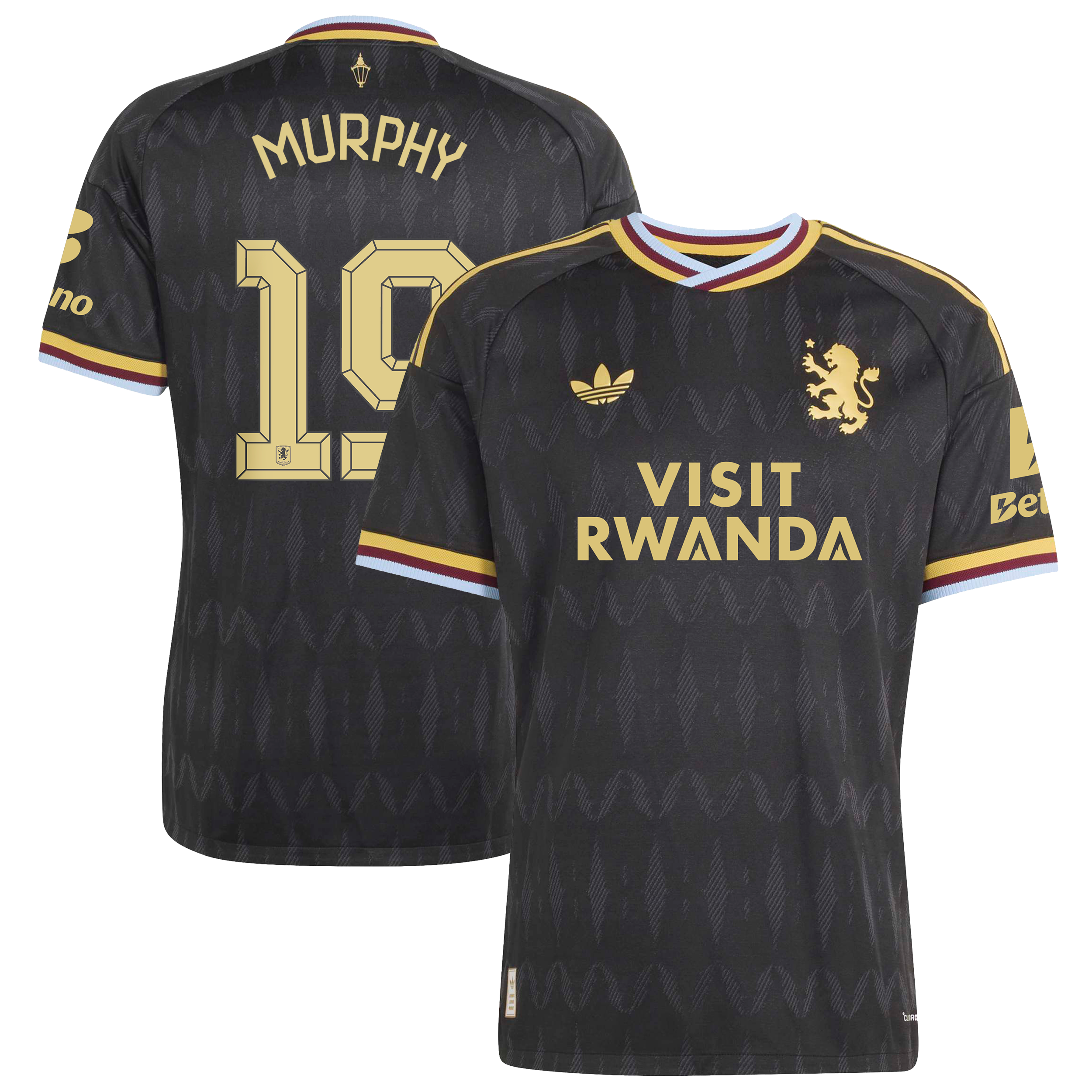 Aston Villa adidas Away Authentic Shirt 2026-27 with Murphy 19 Cup printing