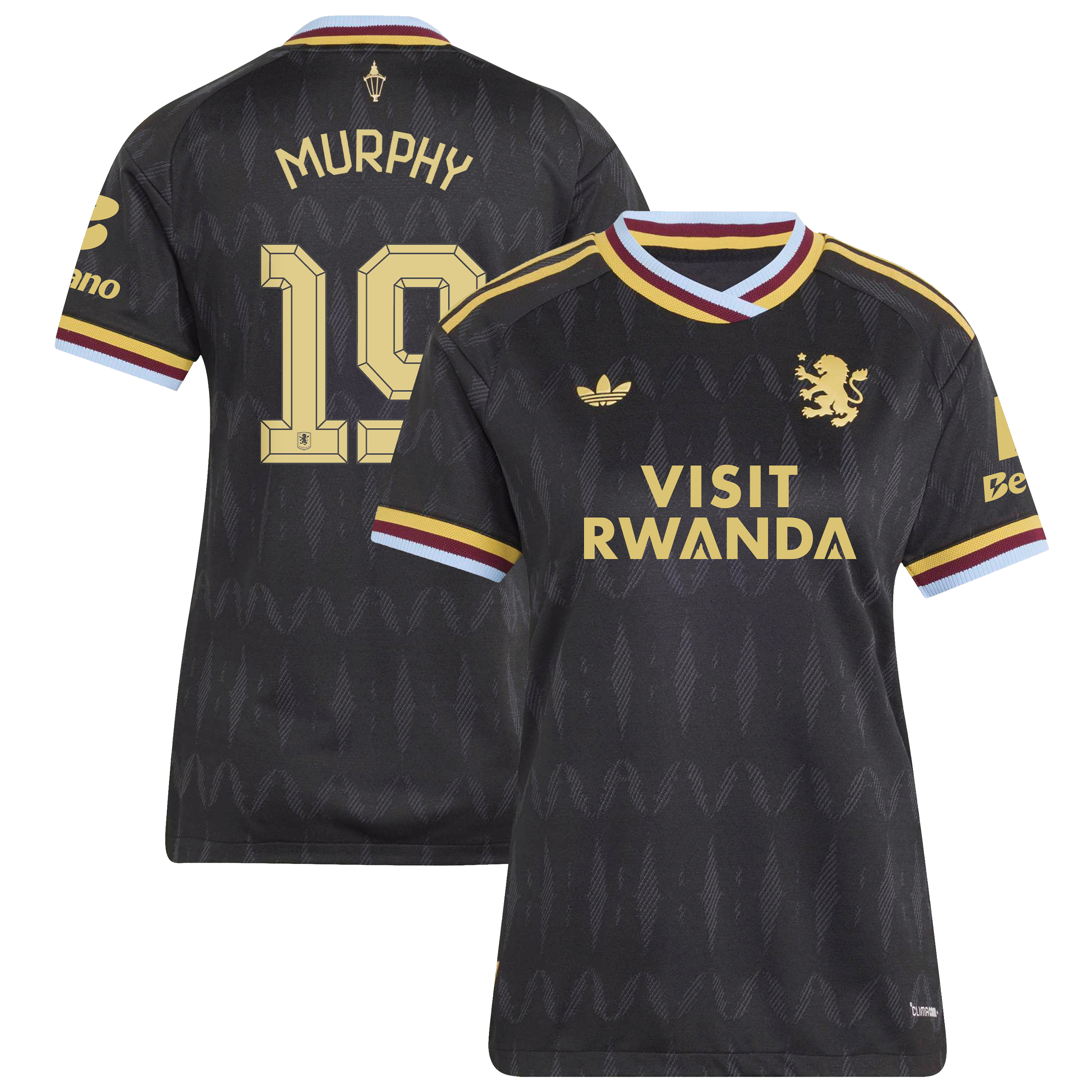 Aston Villa adidas Away Authentic Shirt 2026-27 - Womens with Murphy 19 Cup printing, , rebel_hi-res