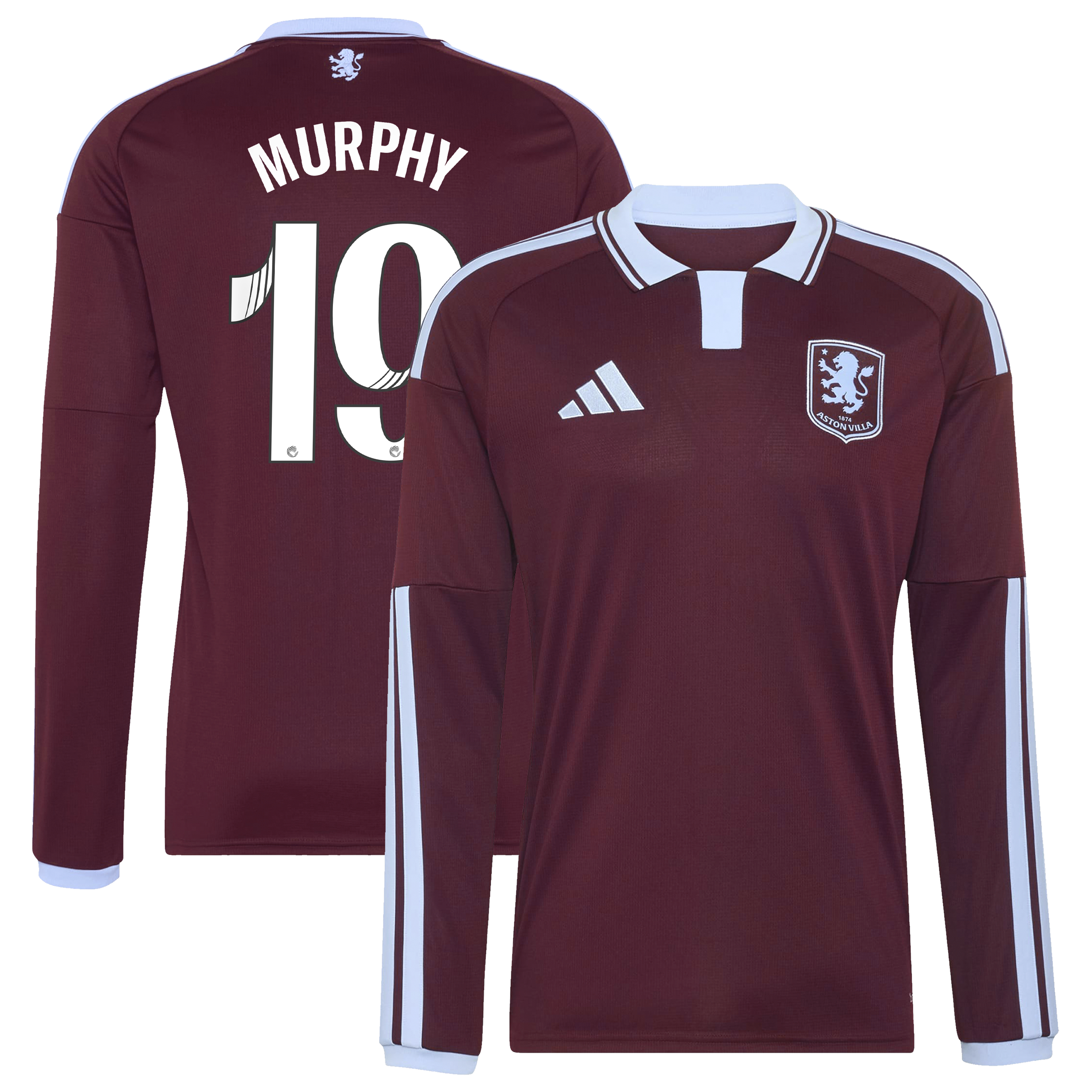 Aston Villa WSL adidas Home Shirt 2026-27 - Long sleeve with Murphy 19  printing, , rebel_hi-res
