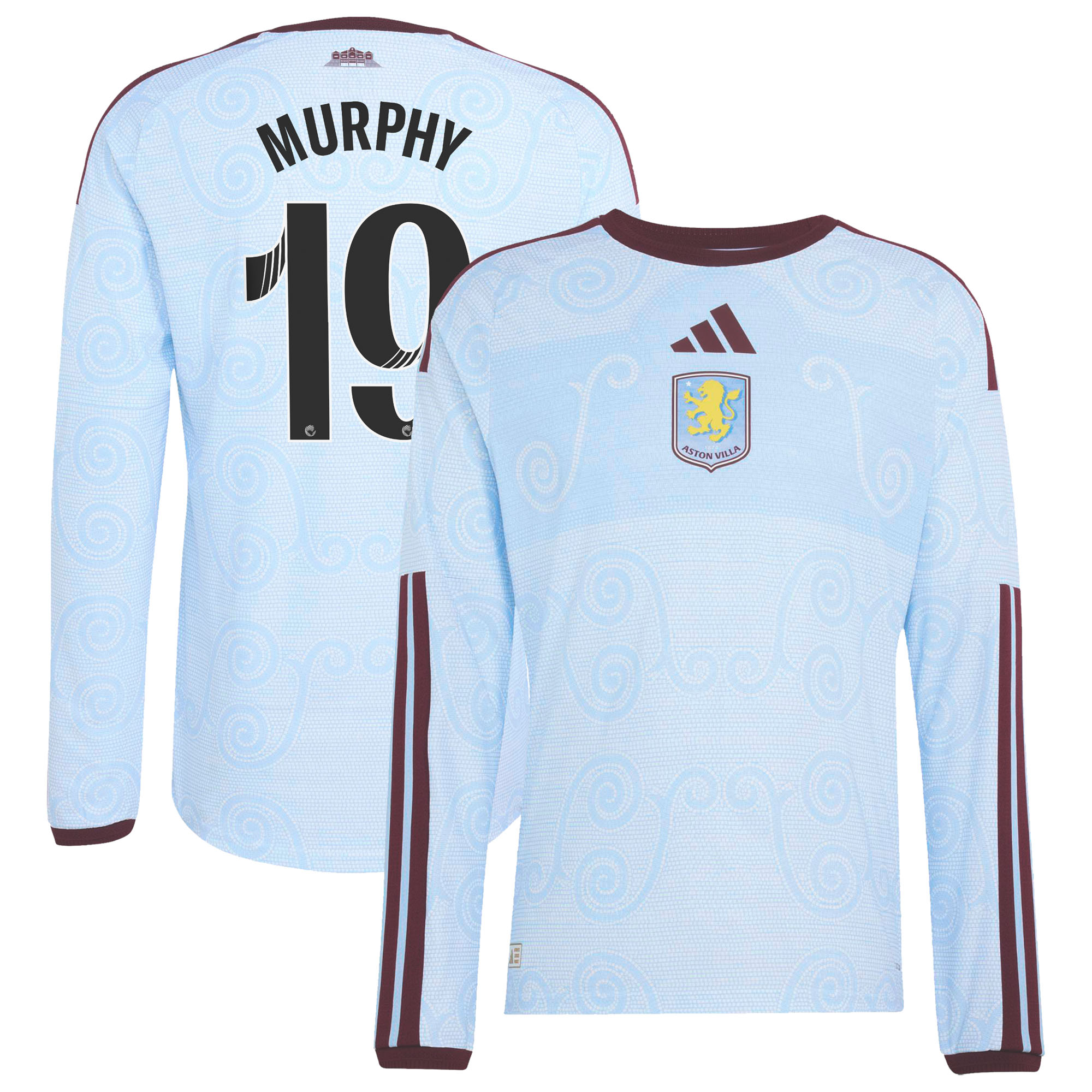 Aston Villa adidas WSL Third Authentic Shirt 2026-27 - Long Sleeve with Murphy 19  printing, , rebel_hi-res