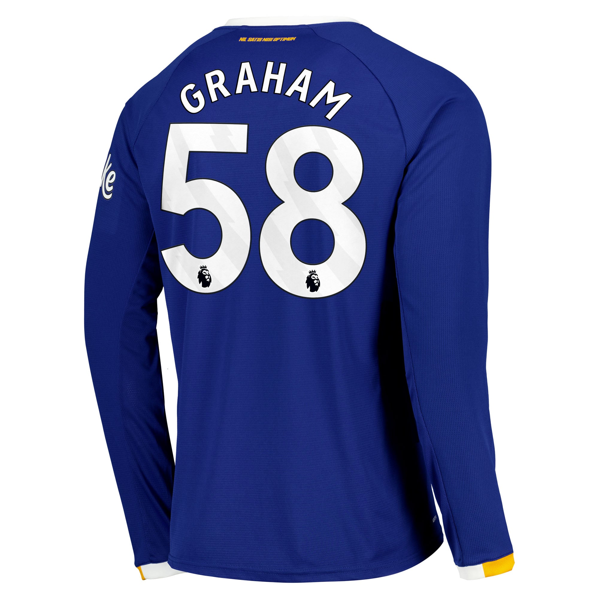 Everton Castore Home Replica Shirt 2026-27 - Long Sleeve with Graham 58 printing, , rebel_hi-res